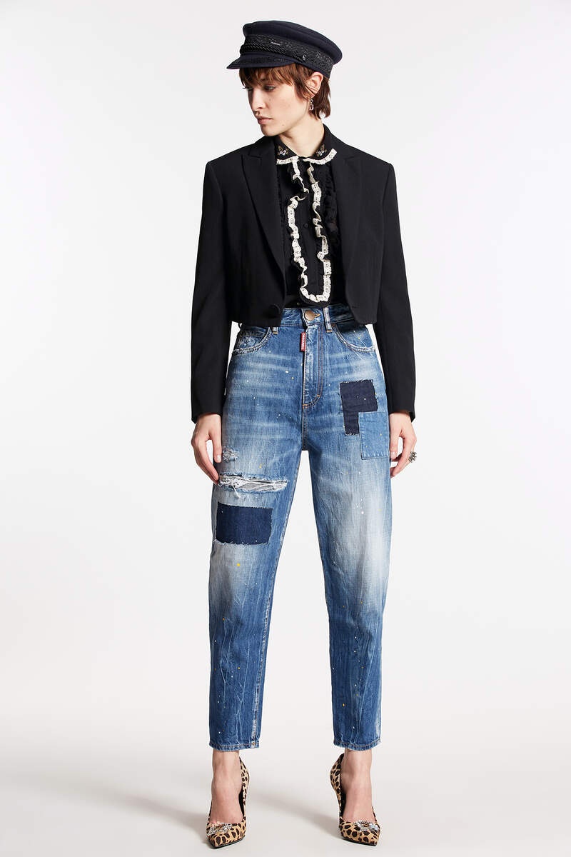MEDIUM PATCH WASH SASOON JEANS - 1