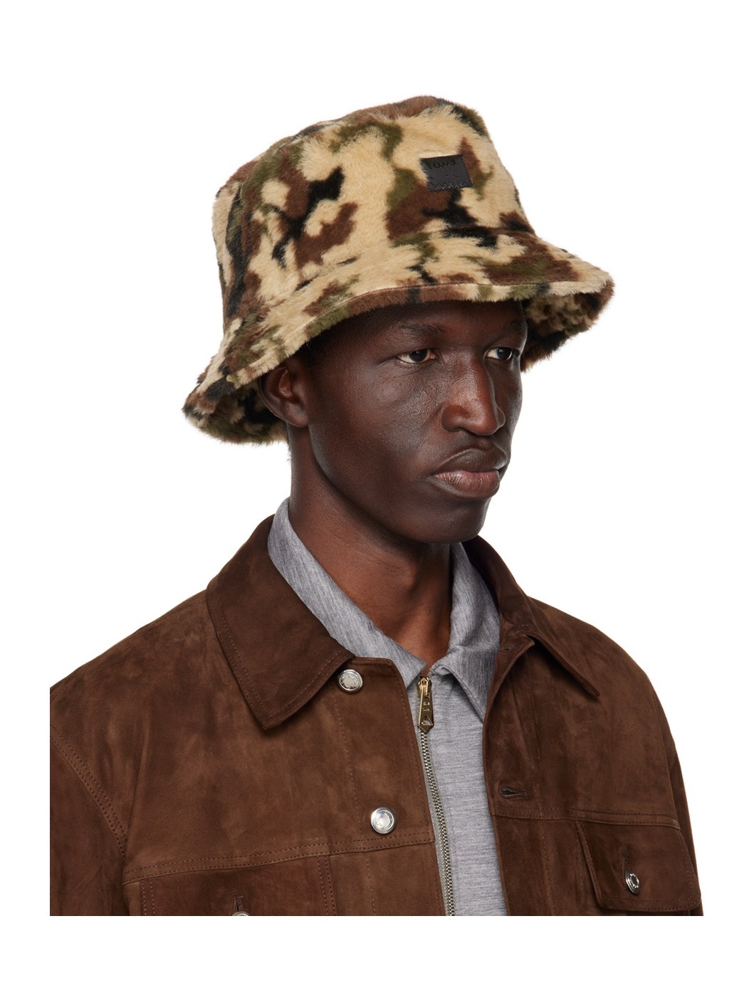 Brown Camouflage Bucket Hat - 2