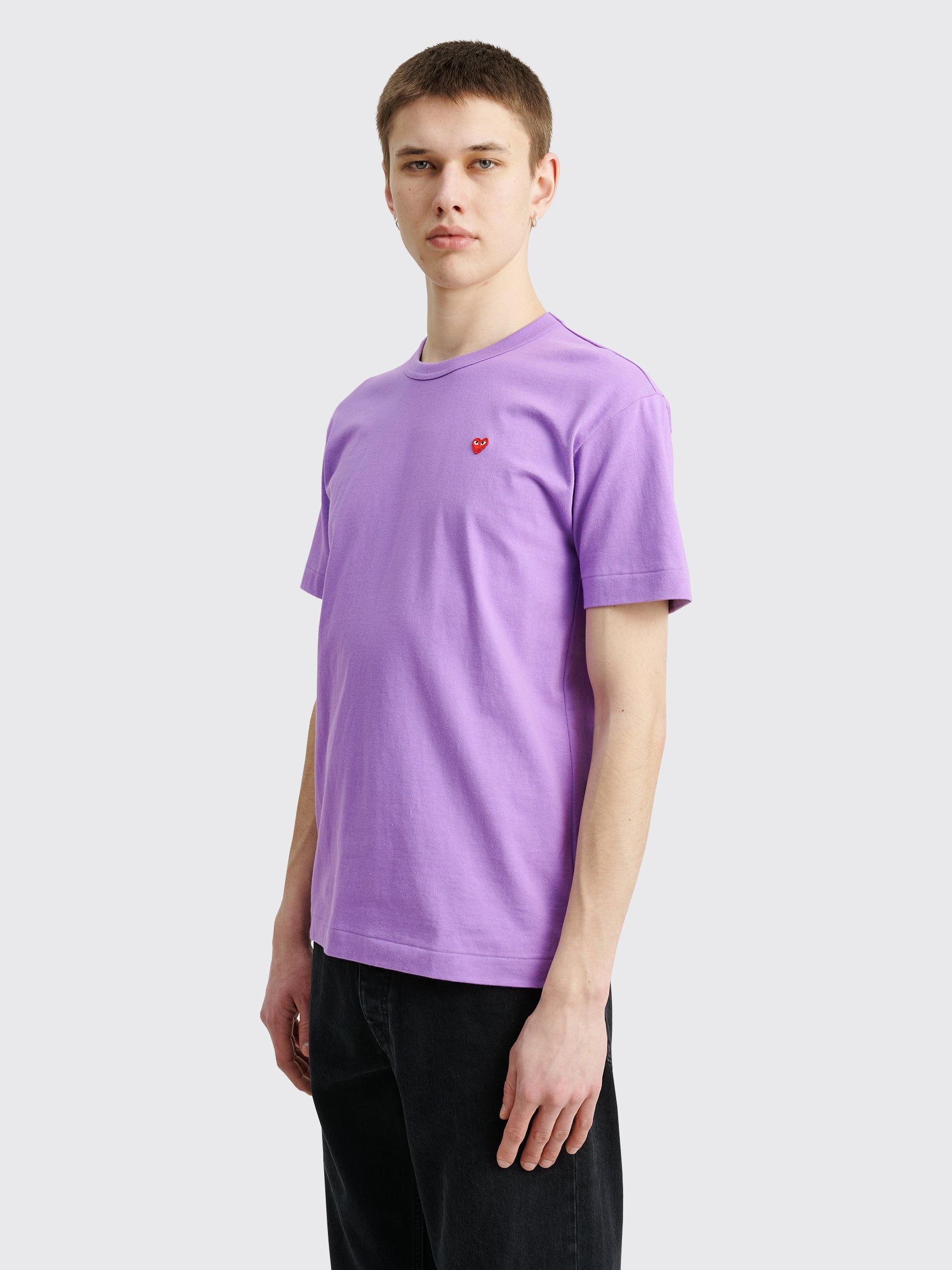 COMME DES GARÇONS PLAY MINI HEART T-SHIRT PURPLE - 3