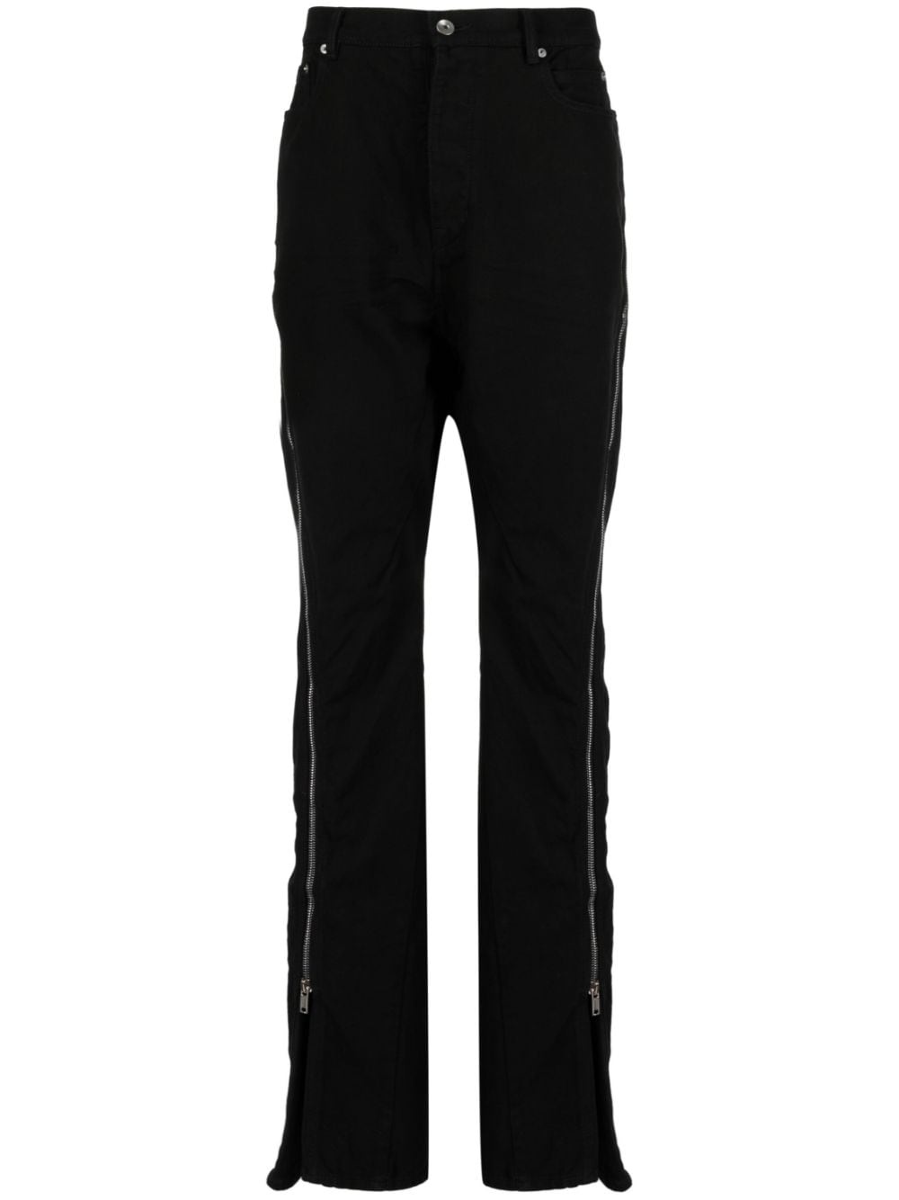 expandable-sides zipped trousers - 1