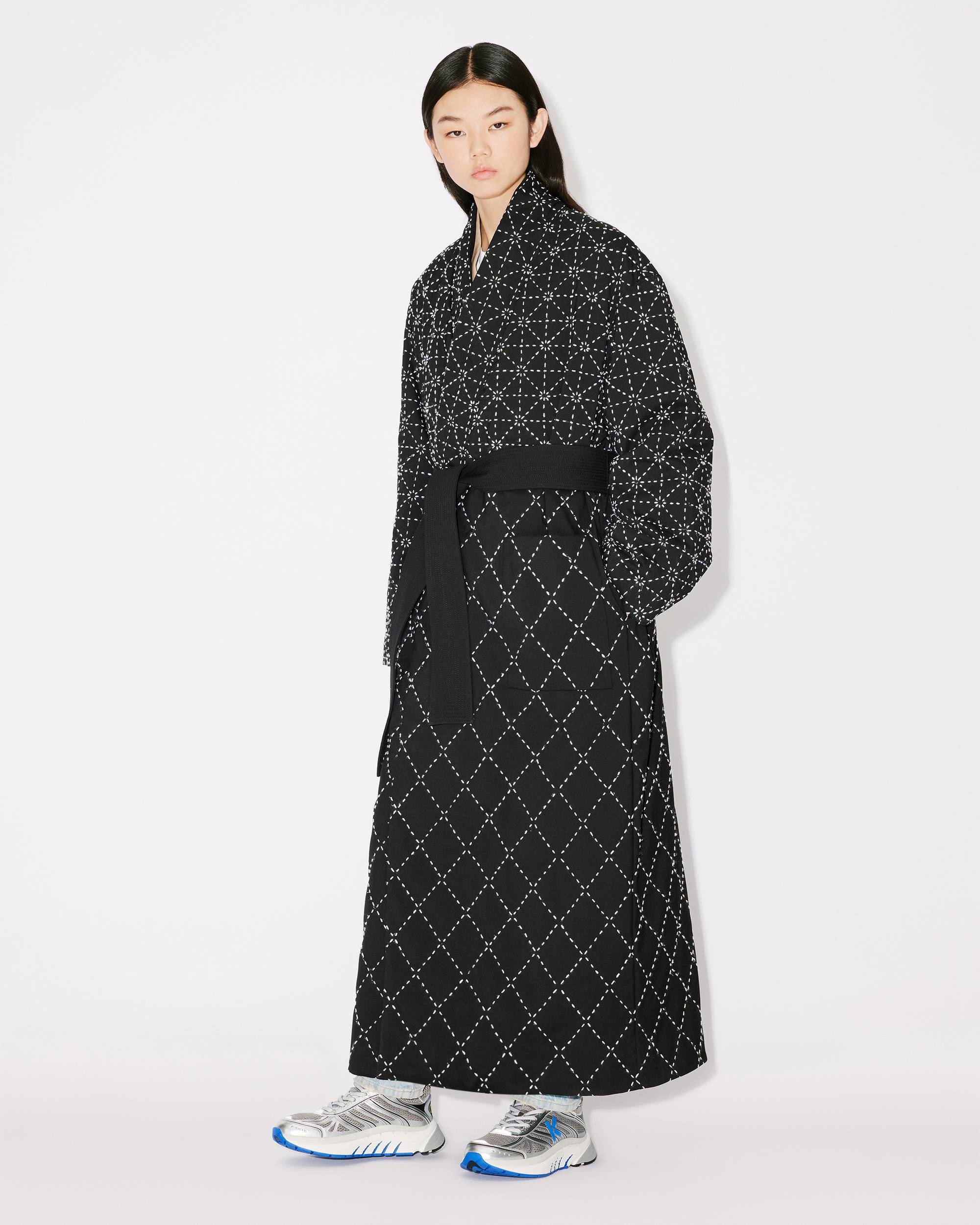 'KENZO Sashiko Stitch' genderless long hand-embroidered coat - 3