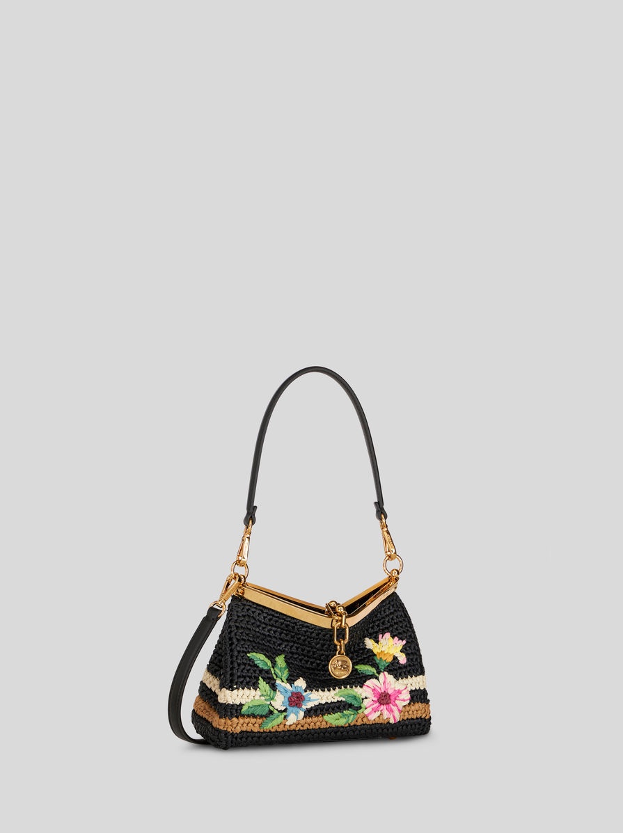 MINI RAFFIA CROSSBODY BAG WITH EMBROIDERY - 5