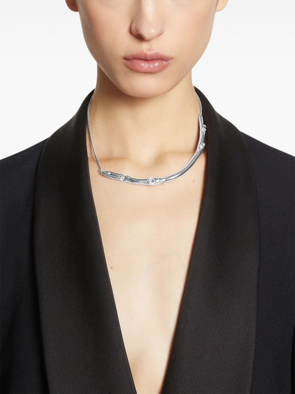 crystal-embellished necklace - 3