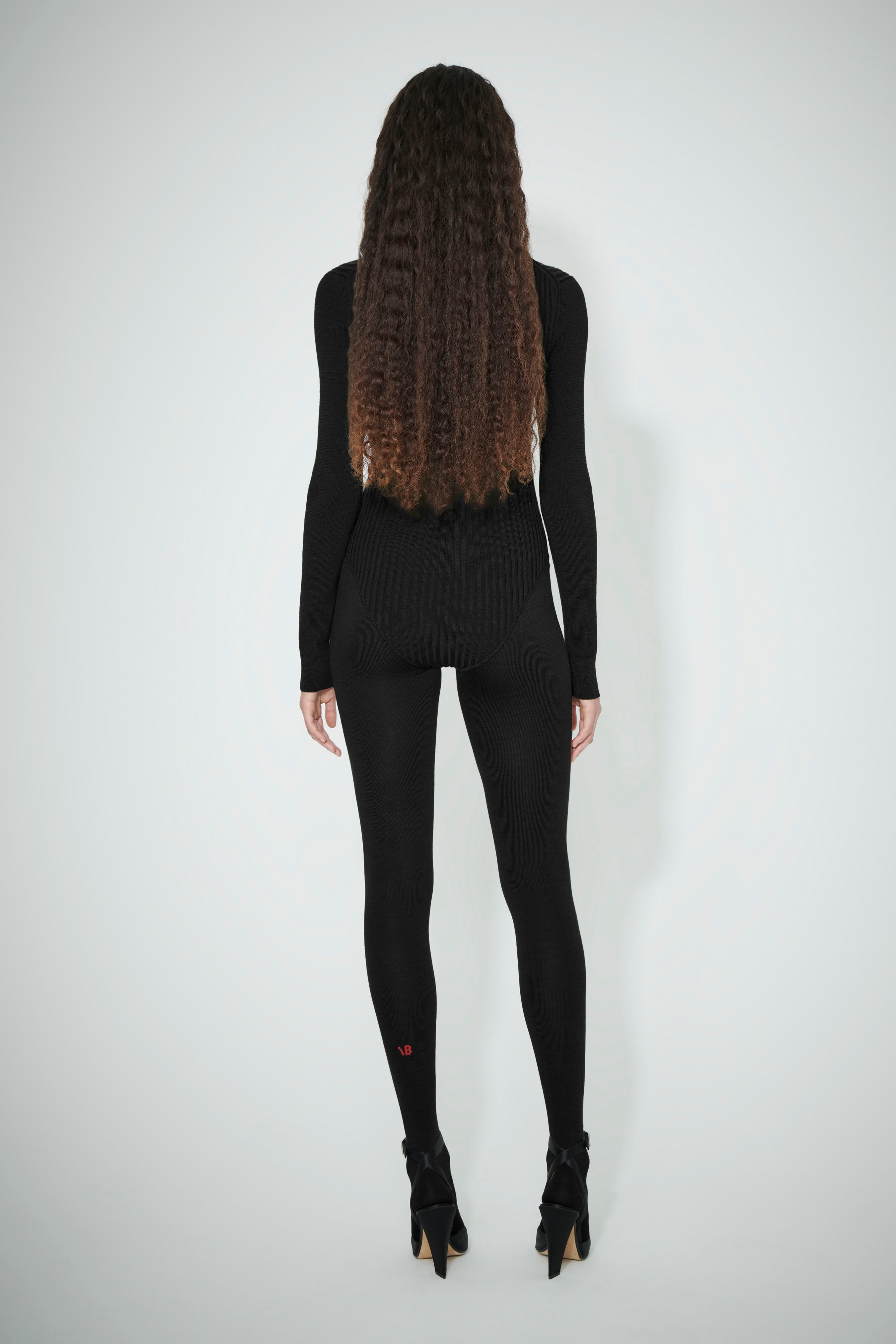 Polo Neck Jumpsuit in Black - 5