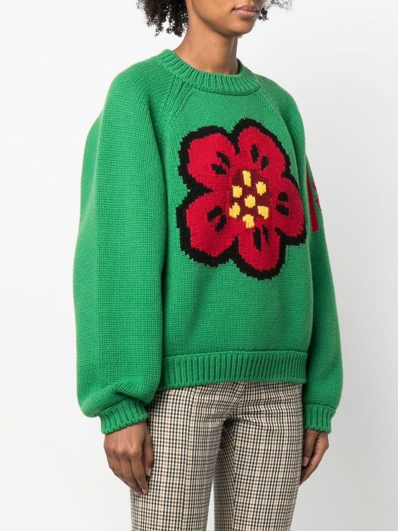 Boke Flower motif embroidered sweater - 3