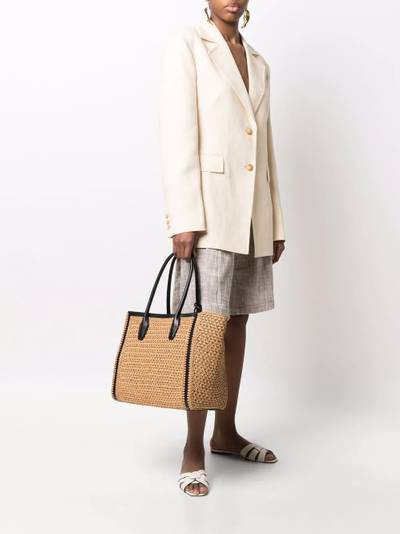 Tod's raffia-woven tote bag outlook