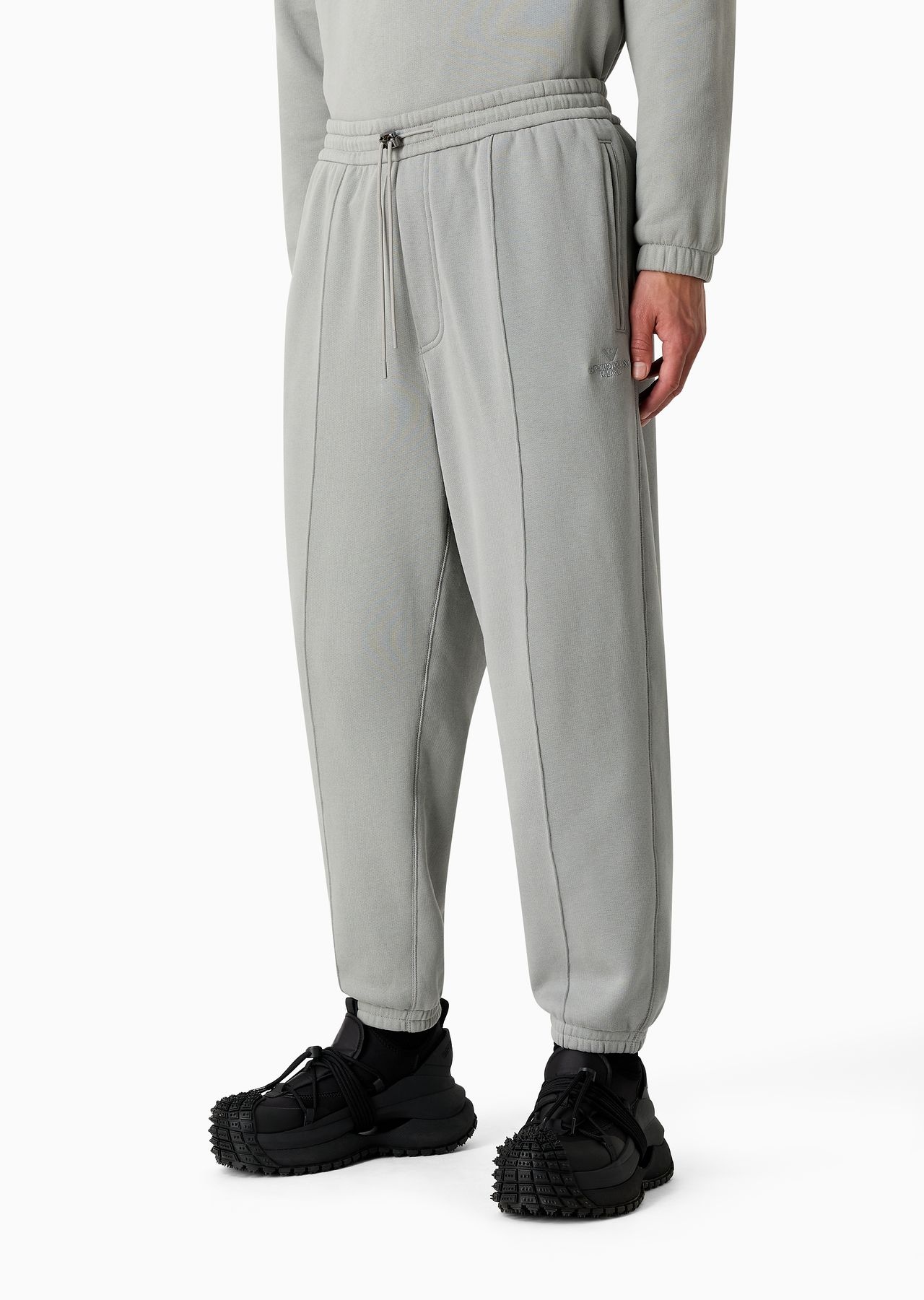 Soft-touch jersey joggers with ribbing - 2