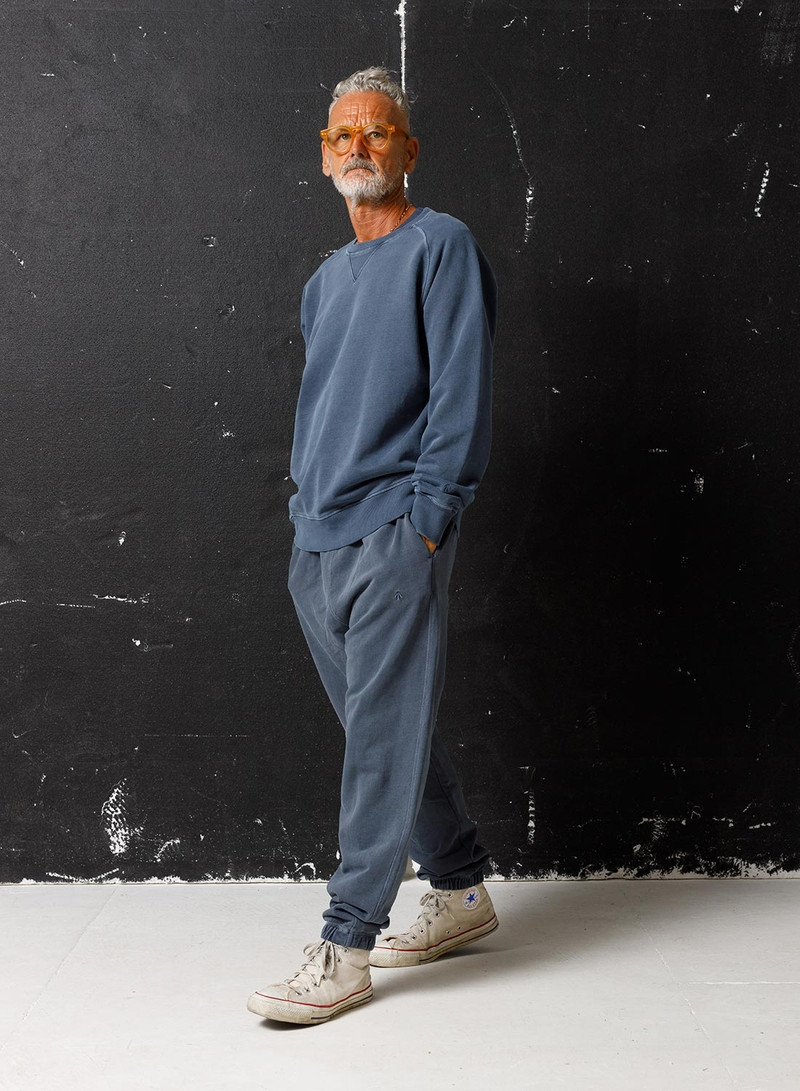 Nigel Cabourn Embroidered Arrow Crew in Navy outlook