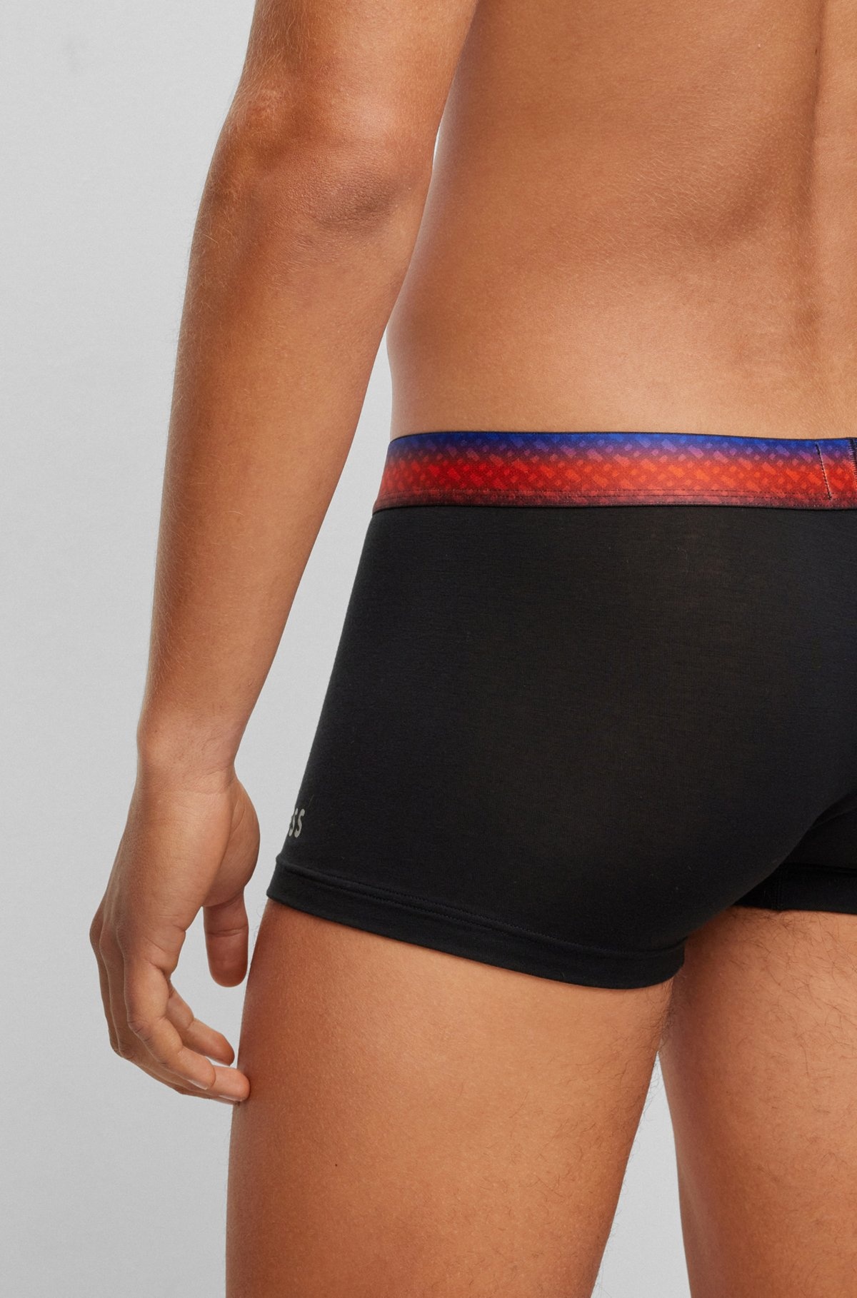 SINGLE-JERSEY TRUNKS WITH DEGRADÉ MONOGRAM WAISTBAND - 5