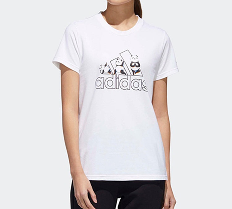 adidas Panda Bos Tee Sports Stylish Short Sleeve t White GL5643 - 3