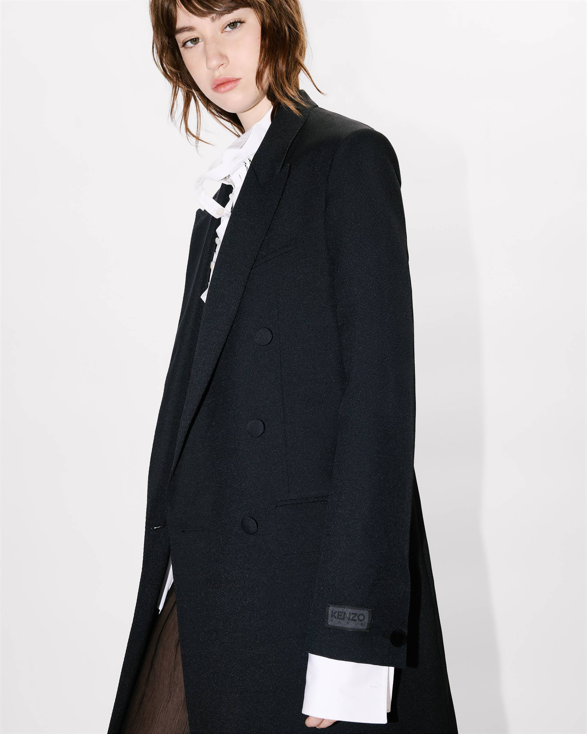 Long tailoring coat in virgin wool - 6