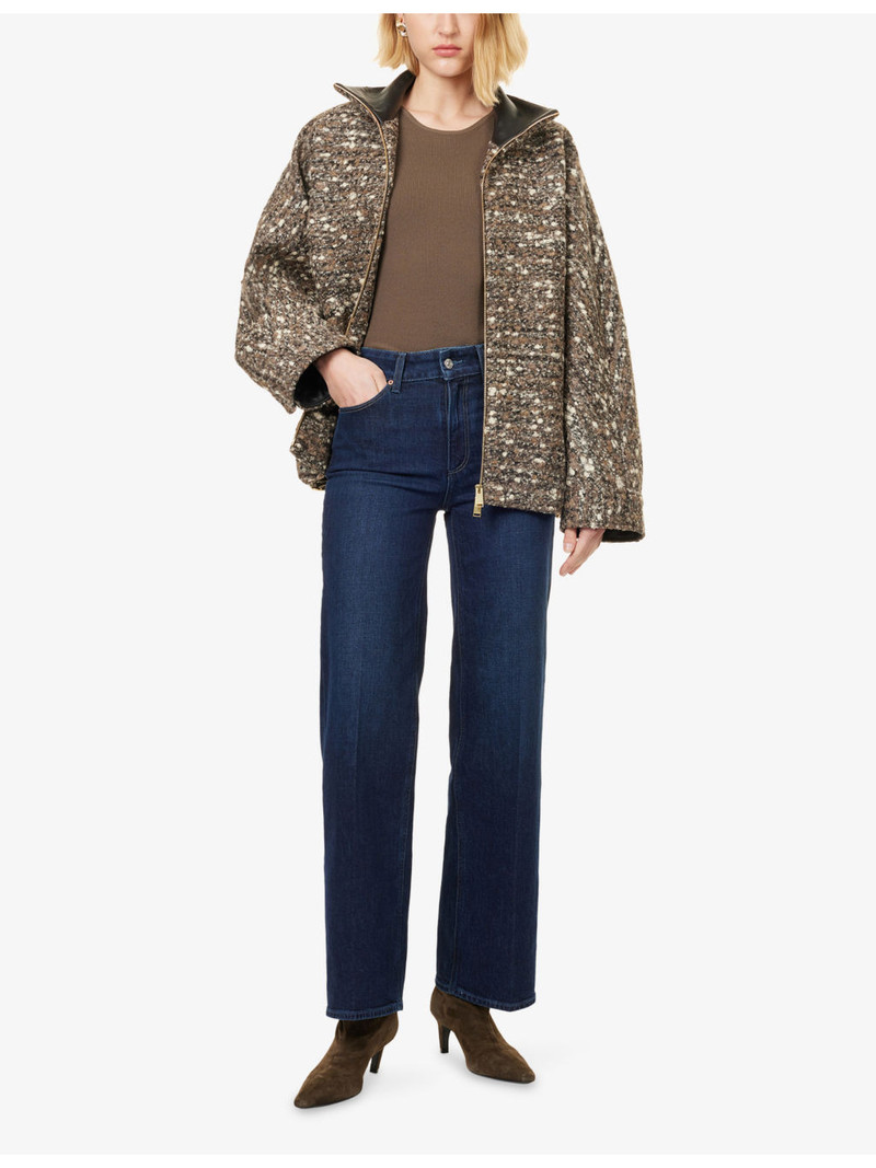 PAIGE "Sasha 32"" Wide-Leg High-Rise Stretch-Denim Jeans" outlook