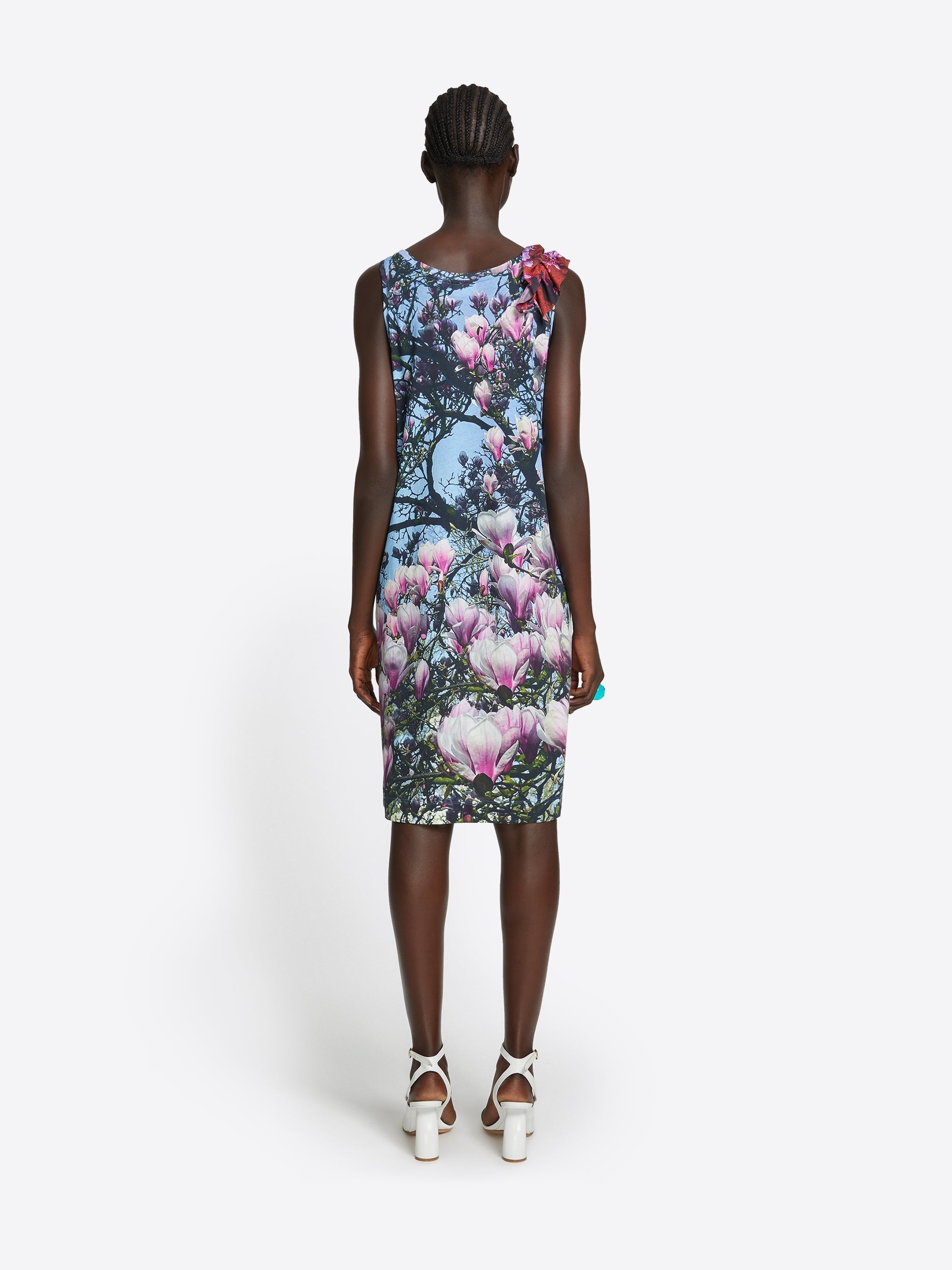 RUFFLE PRINTED DRESS - 4
