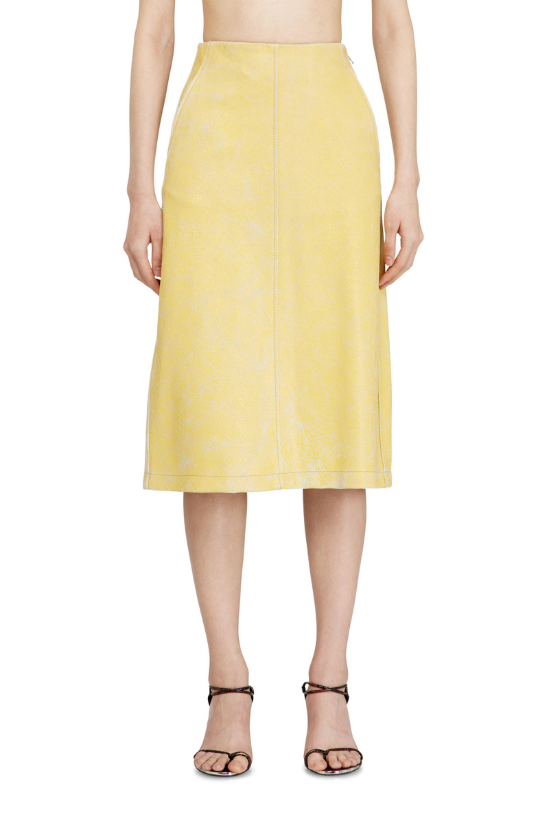 MIDI PENCIL SKIRT IN CRACKED LEATHER 3