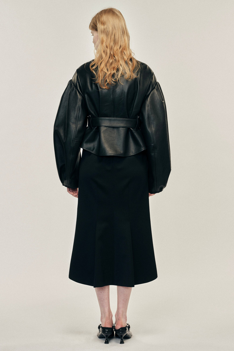 Multi Belt Loop Kick Back Skirt 3