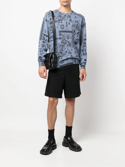 Etro graphic-print wool jumper outlook