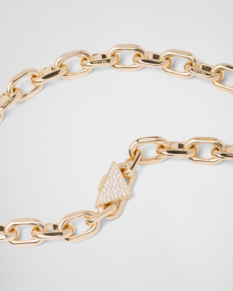 Eternal Gold chain necklace in yellow gold with diamonds 3