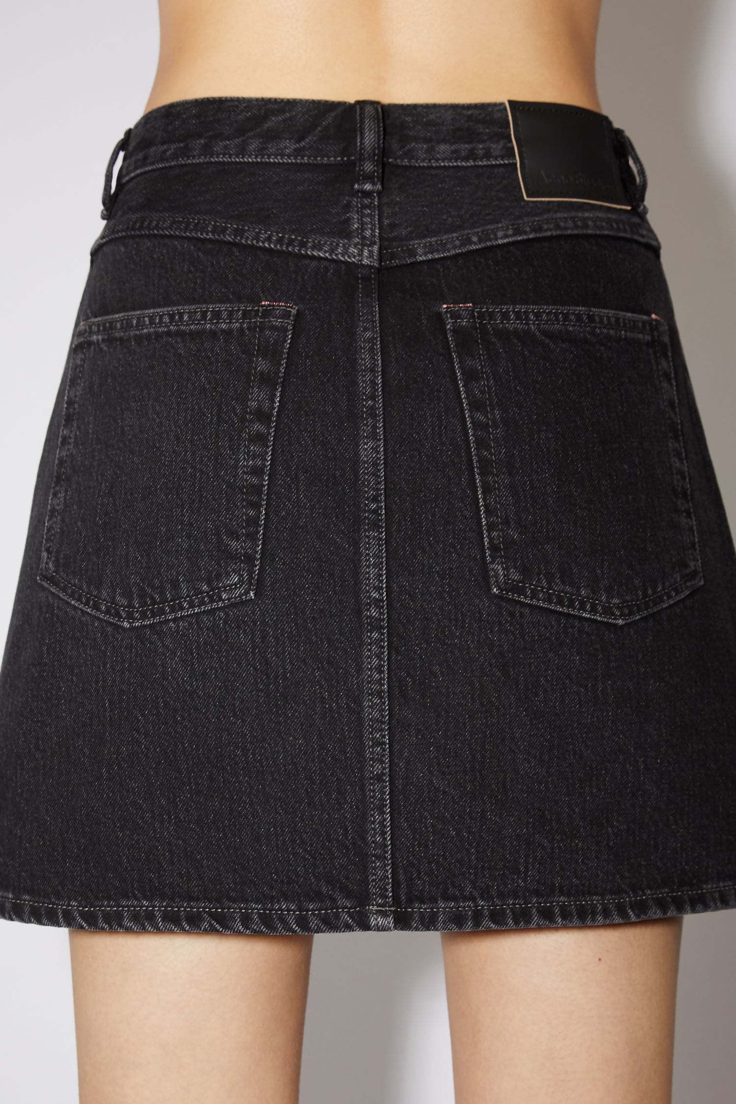 Denim mini skirt - Black - 7