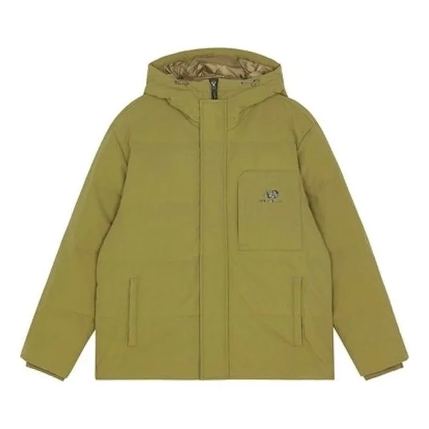새로운 균형 로고 까마귀 재킷 'Olive Green' AMJ13331-OV - 1