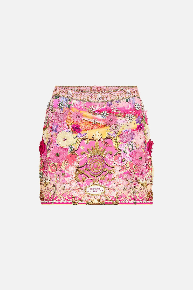 HAND EMBELLISHED MINI SKIRT 1