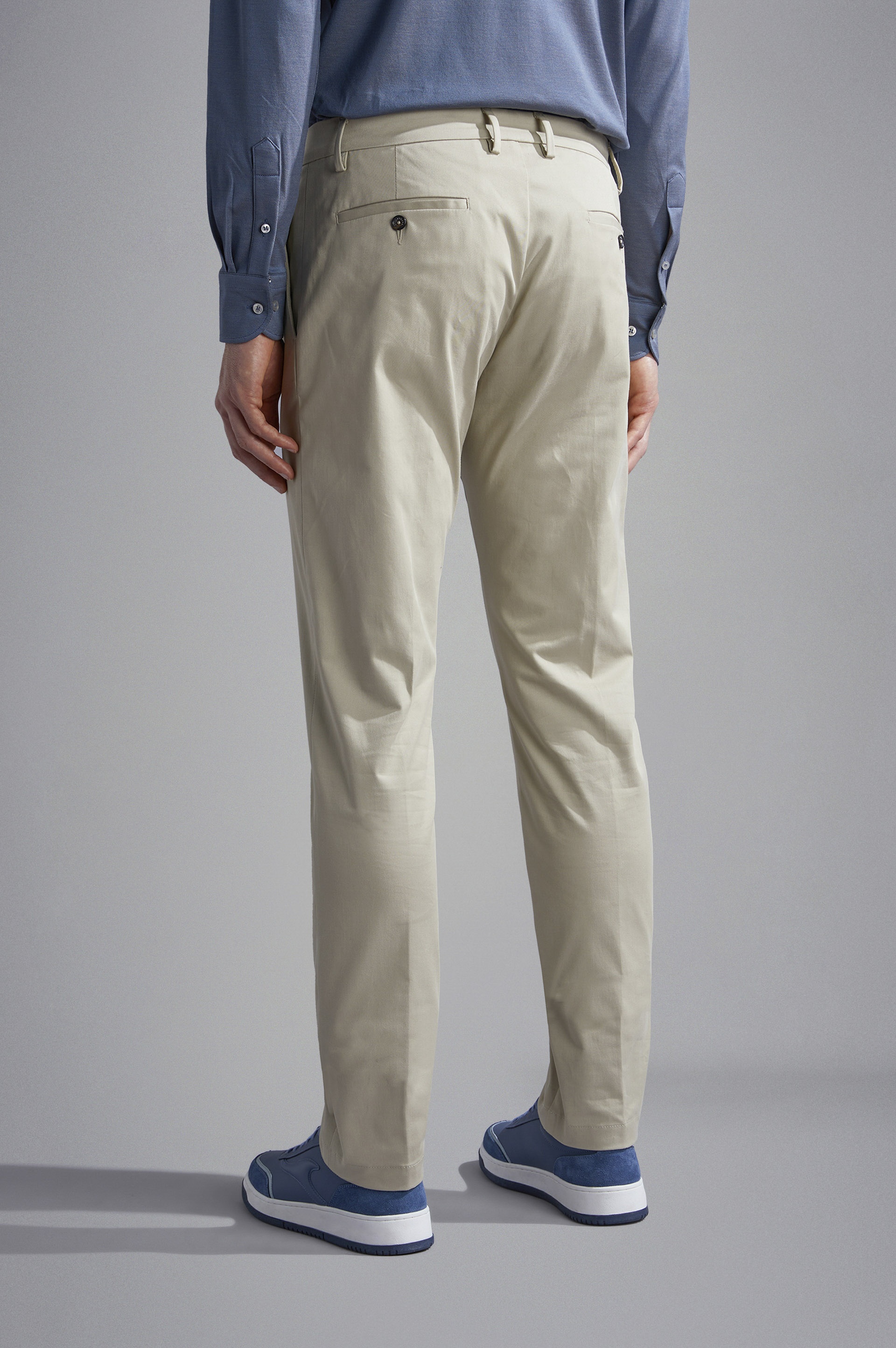 COTTON STRETCH CHINO TROUSERS - 3