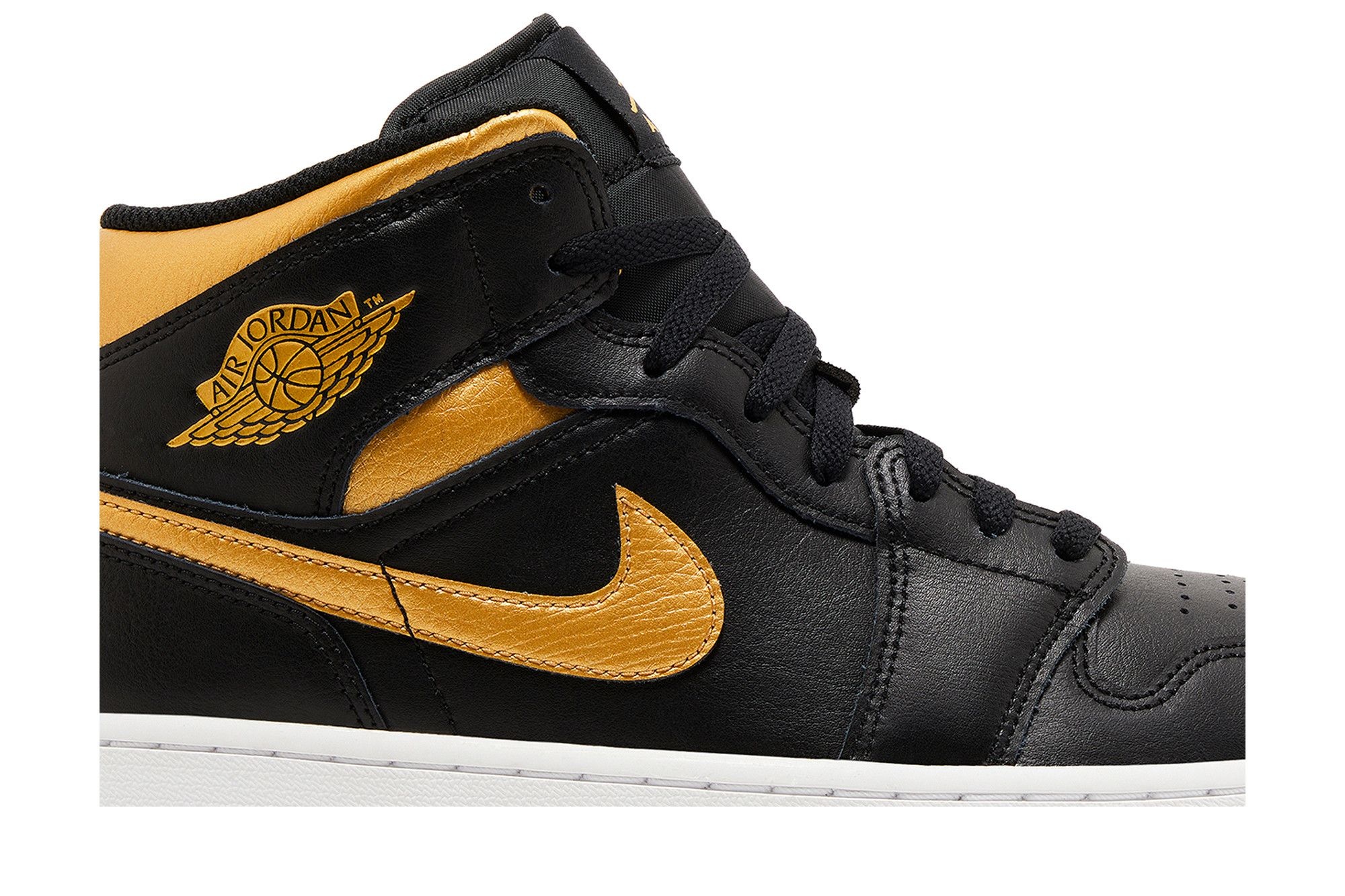 Air Jordan 1 Mid 'Black Metallic Gold' - 2