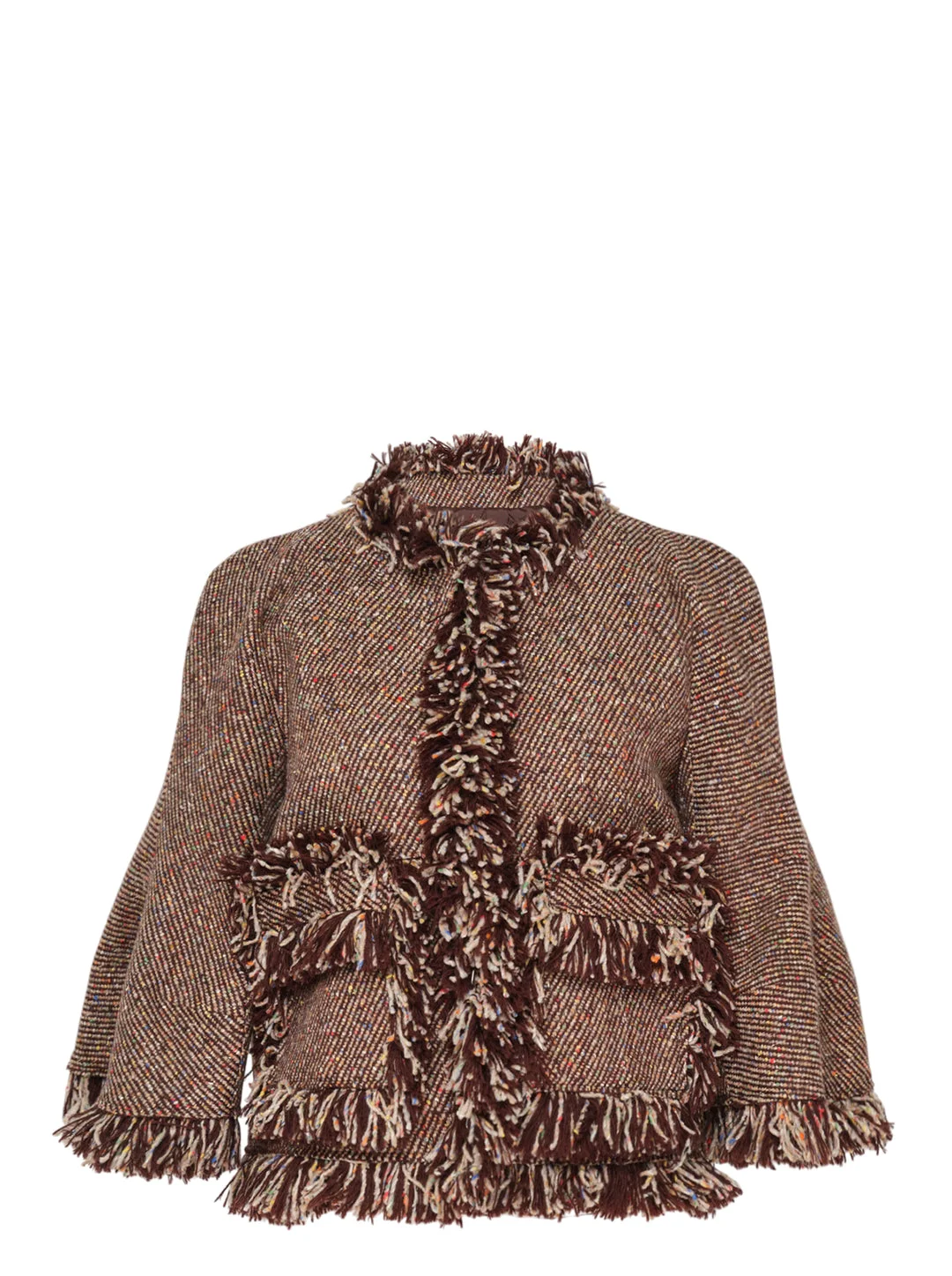 Nep Tweed Fringed Jacket - 1