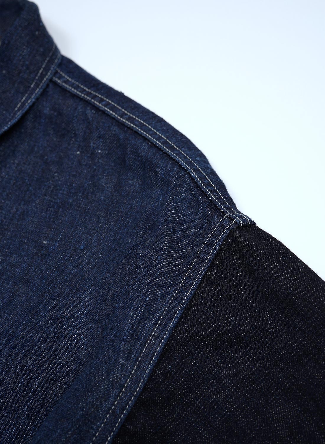 US Army Denim Jacket Hemp Denim in Indigo - 7