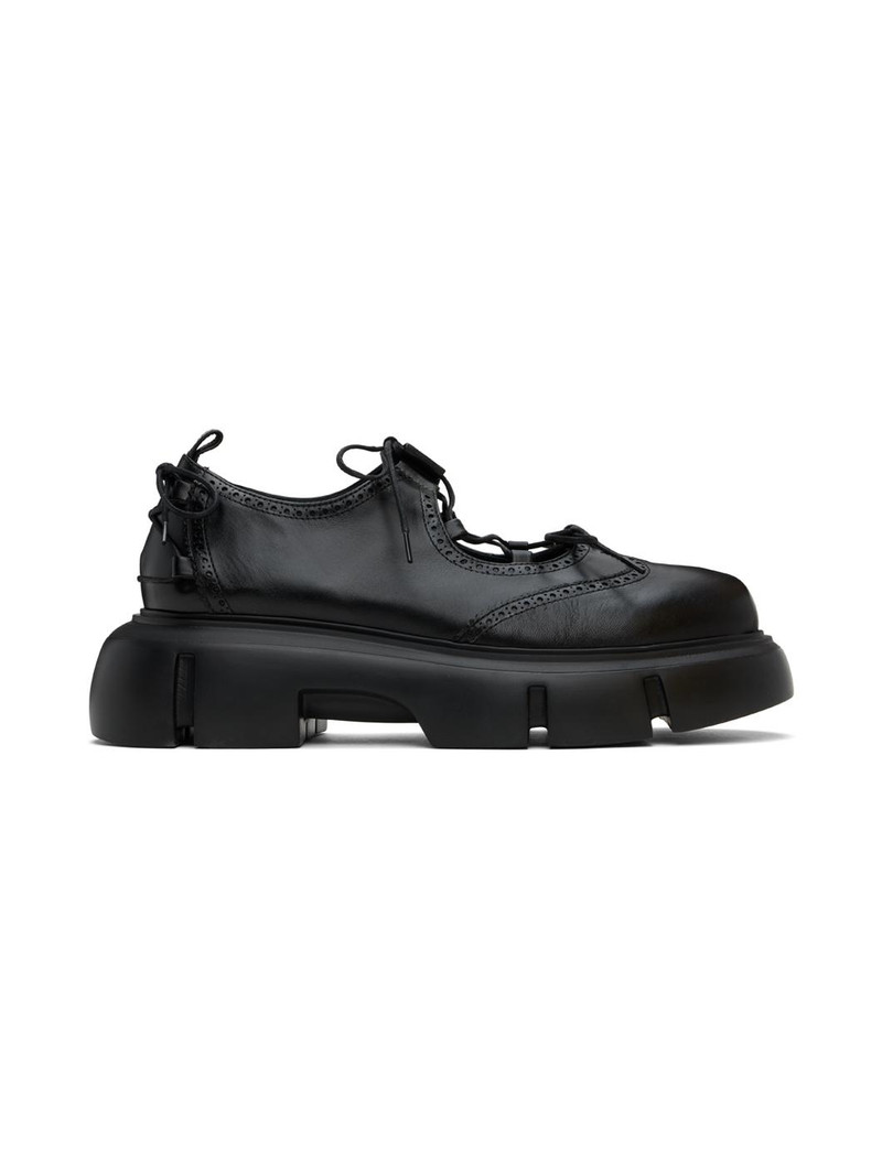 Black Platform Ghillie Brogues - 1