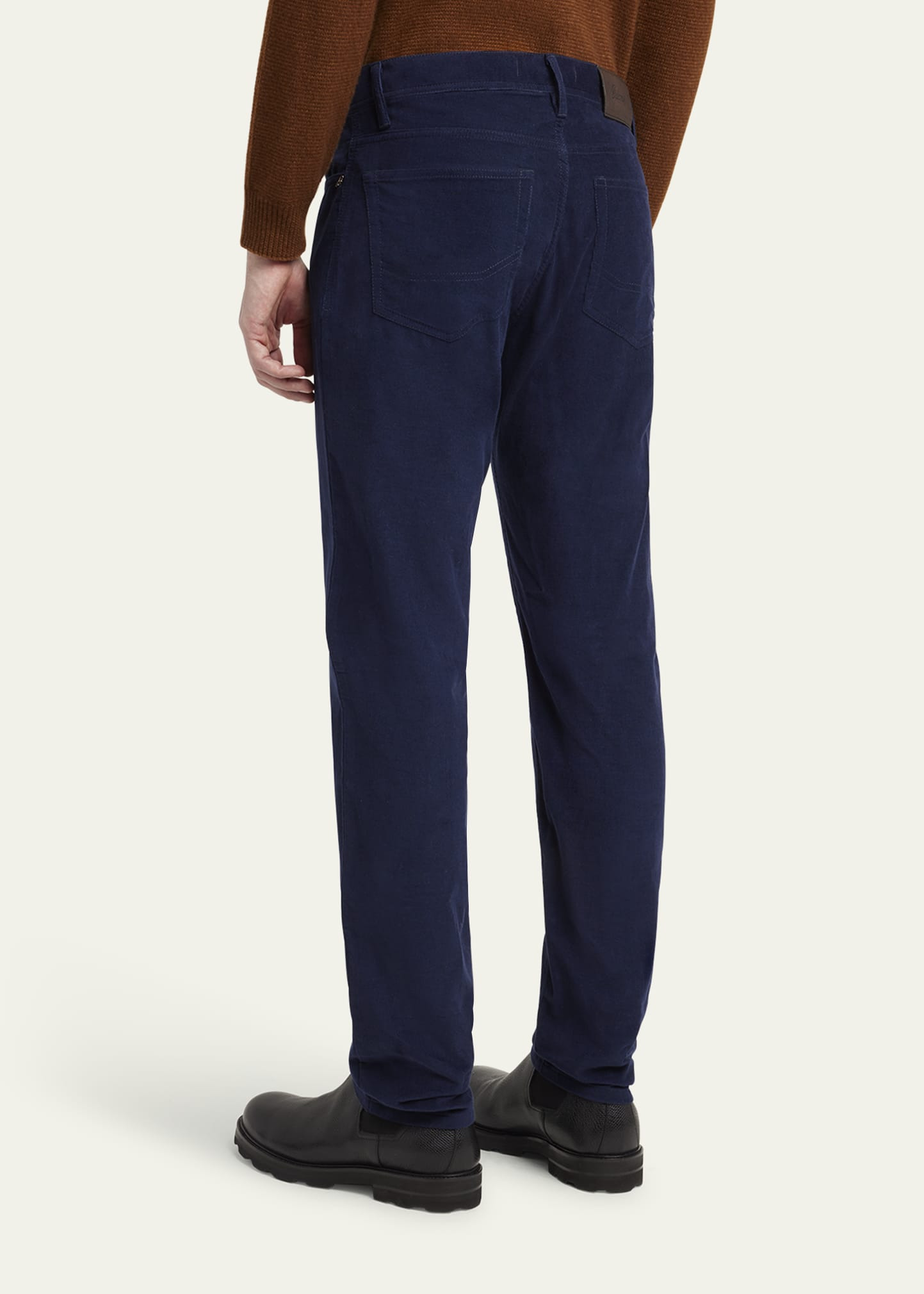 Men's Micro-Corduroy Slim Five-Pocket Pants - 3