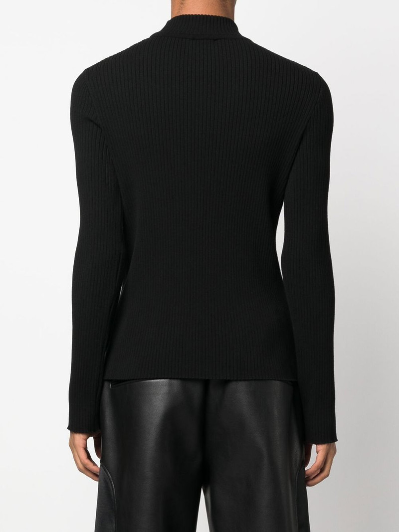 logo-embroidered ribbed-knit jumper 4