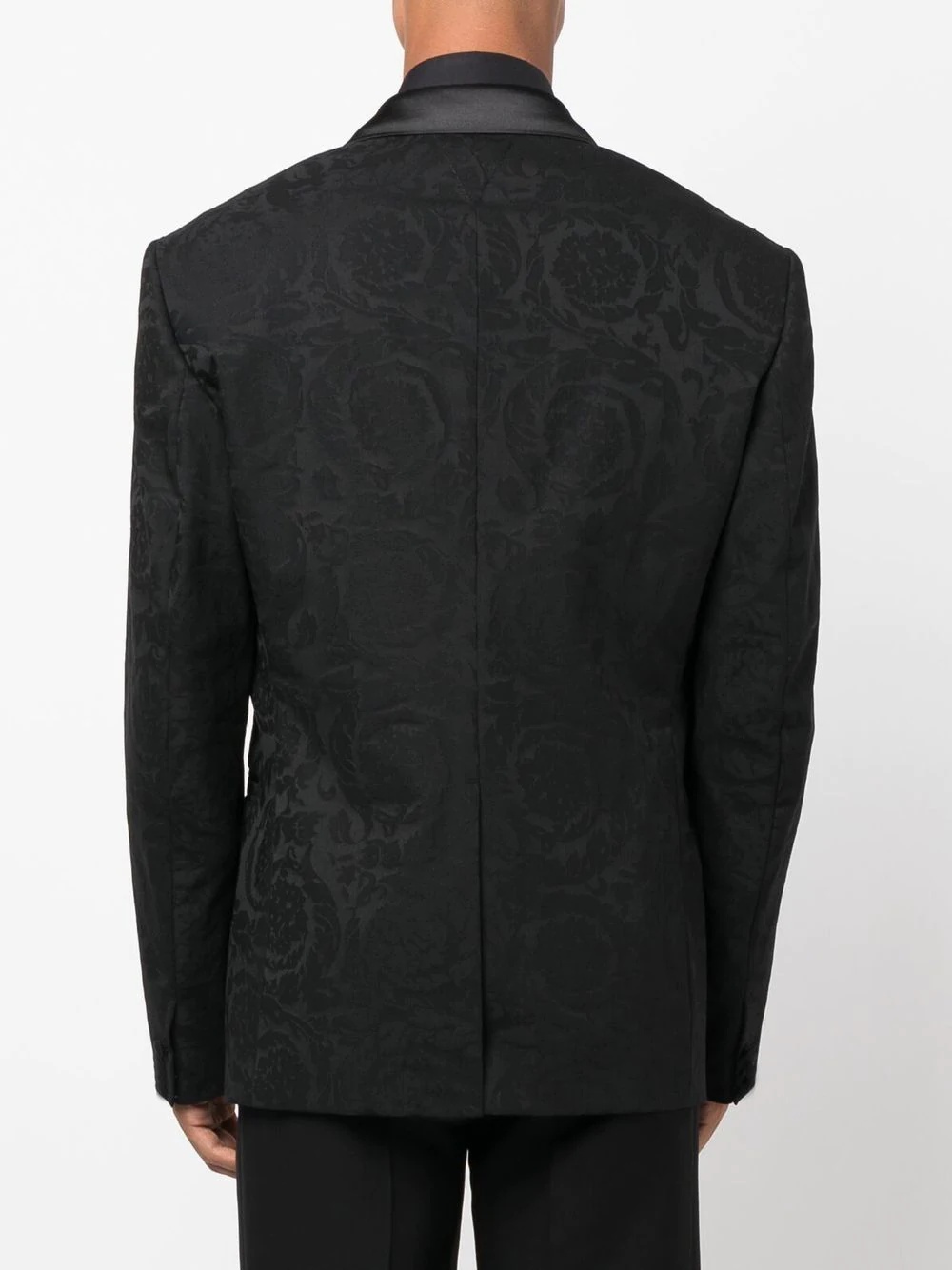 single-breasted jacquard blazer - 4