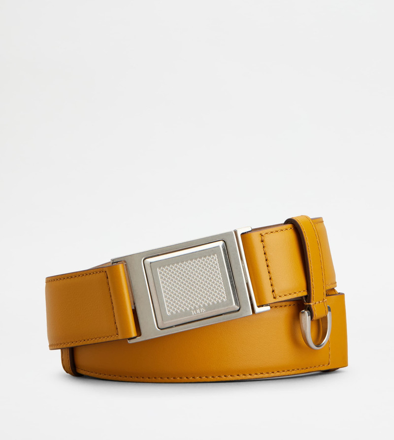 BELT IN LEATHER - YELLOW 1