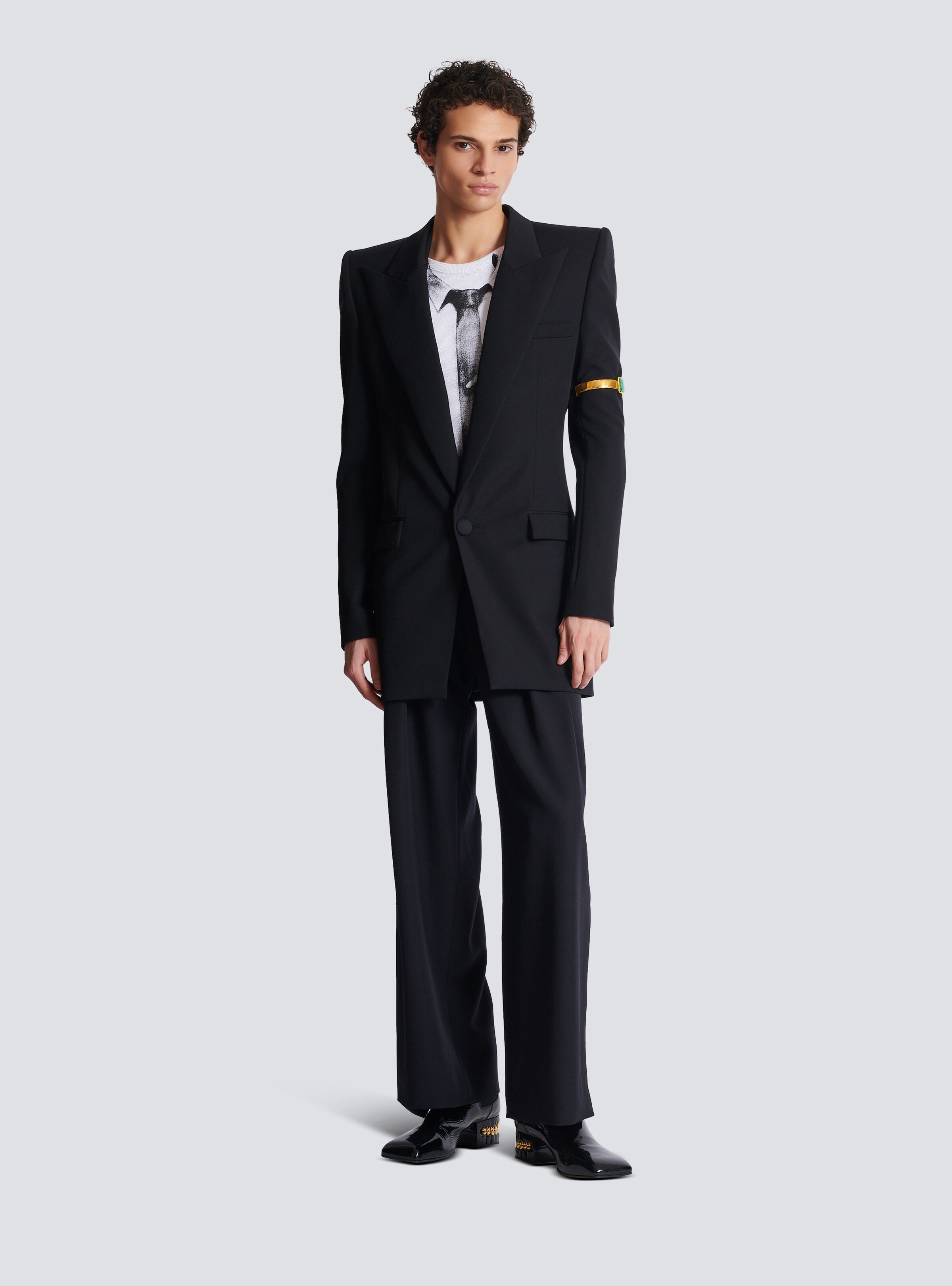 Grain de poudre 1-button jacket with shoulder pads - 2