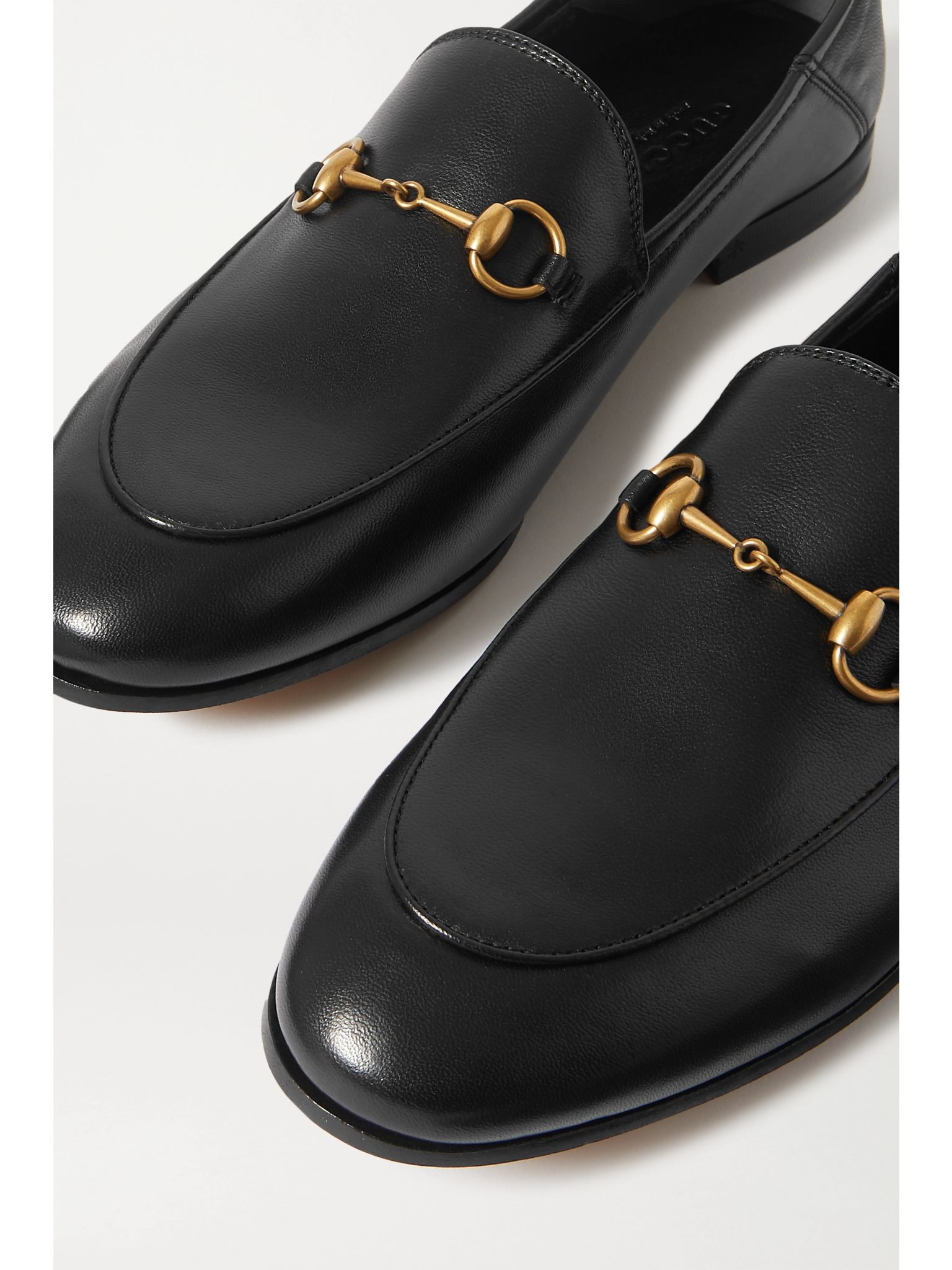 Brixton horsebit-detailed leather collapsible-heel loafers Black - 4