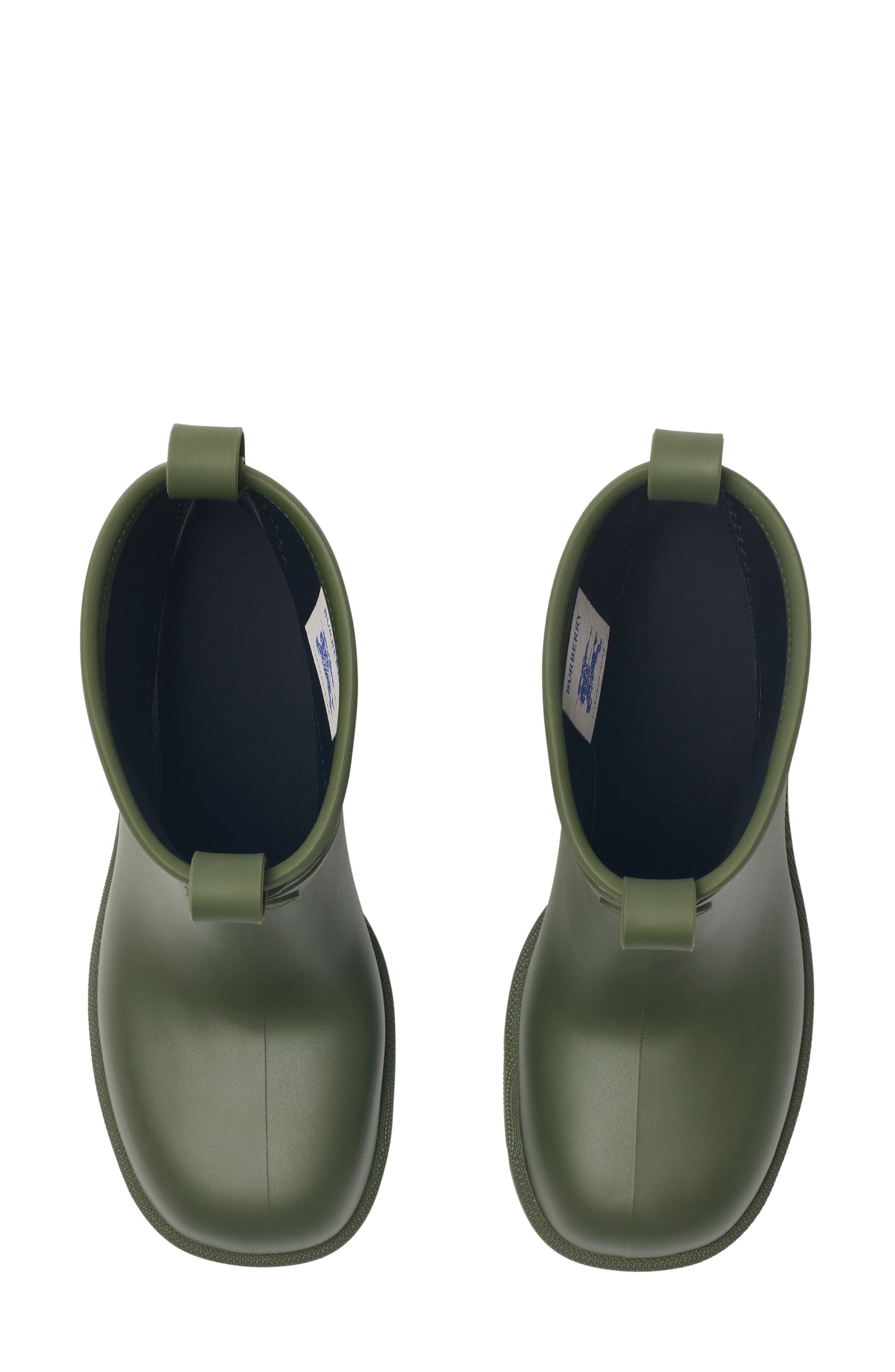 burberry Marsh Stamp Heel Rain Boots in Loch at Nordstrom - 4