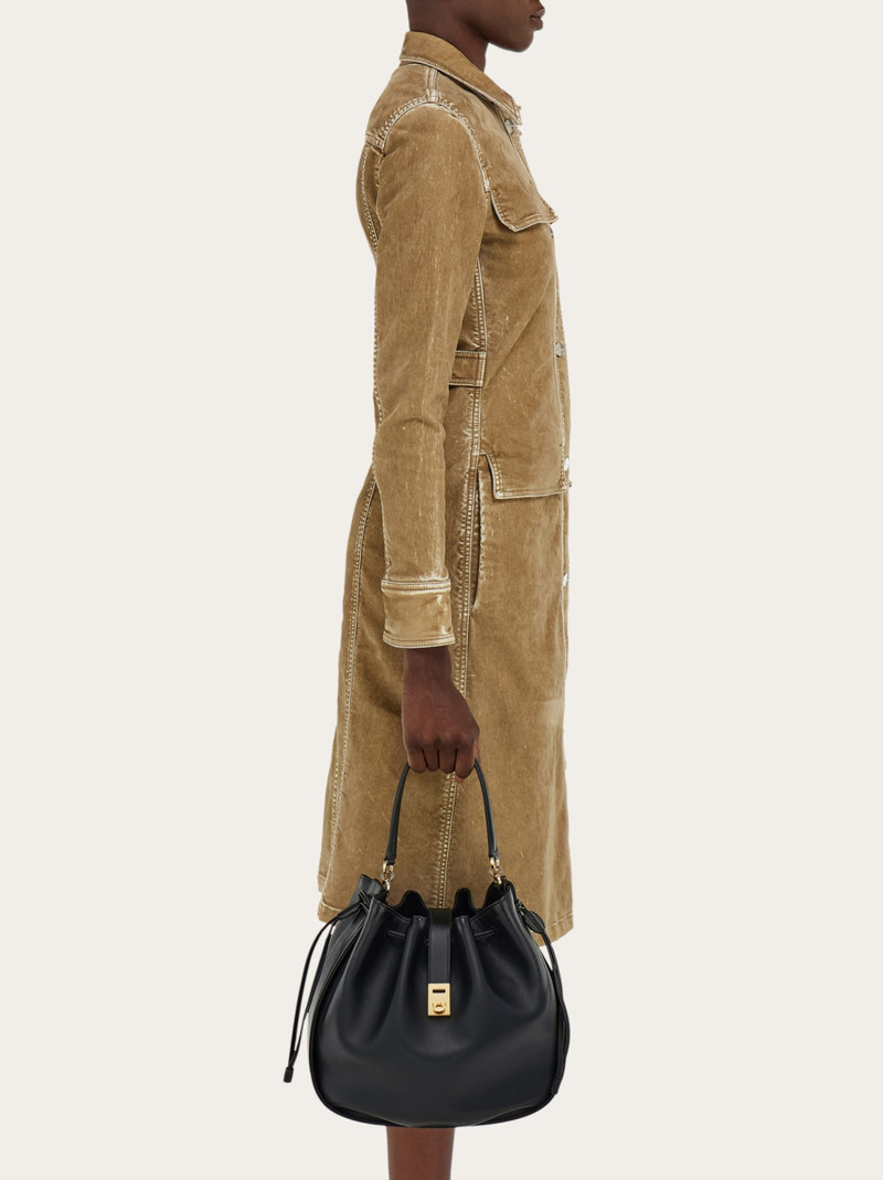 FERRAGAMO Hug buckle bucket bag outlook