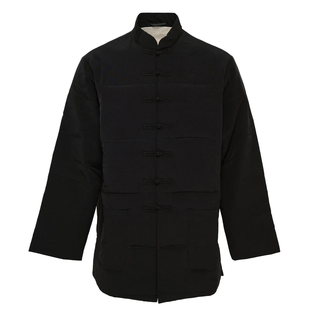 Stand Collar Reversible Padded Blouse - 1