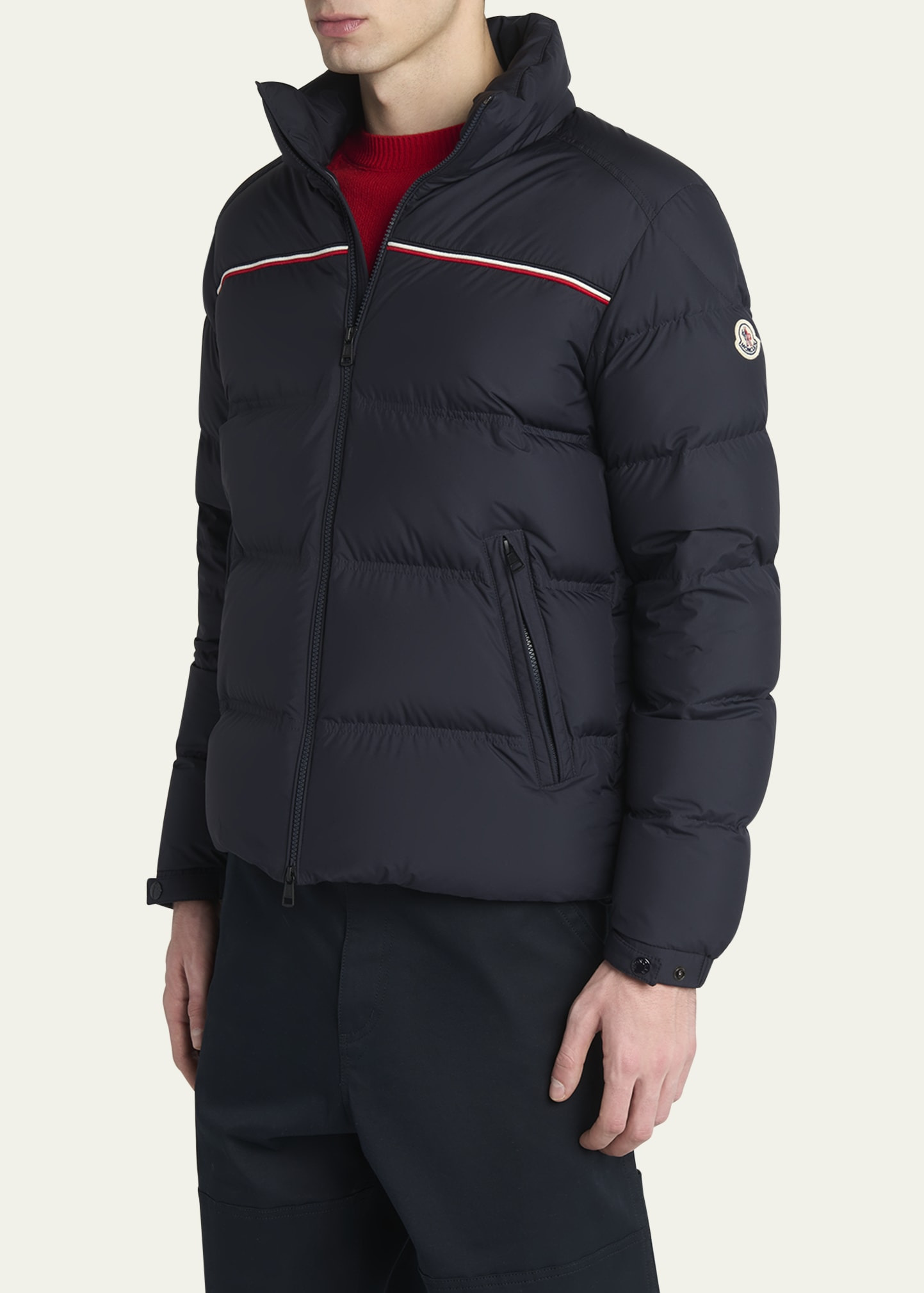 Men's Bouvaque Tricolor-Trim Down Jacket - 4