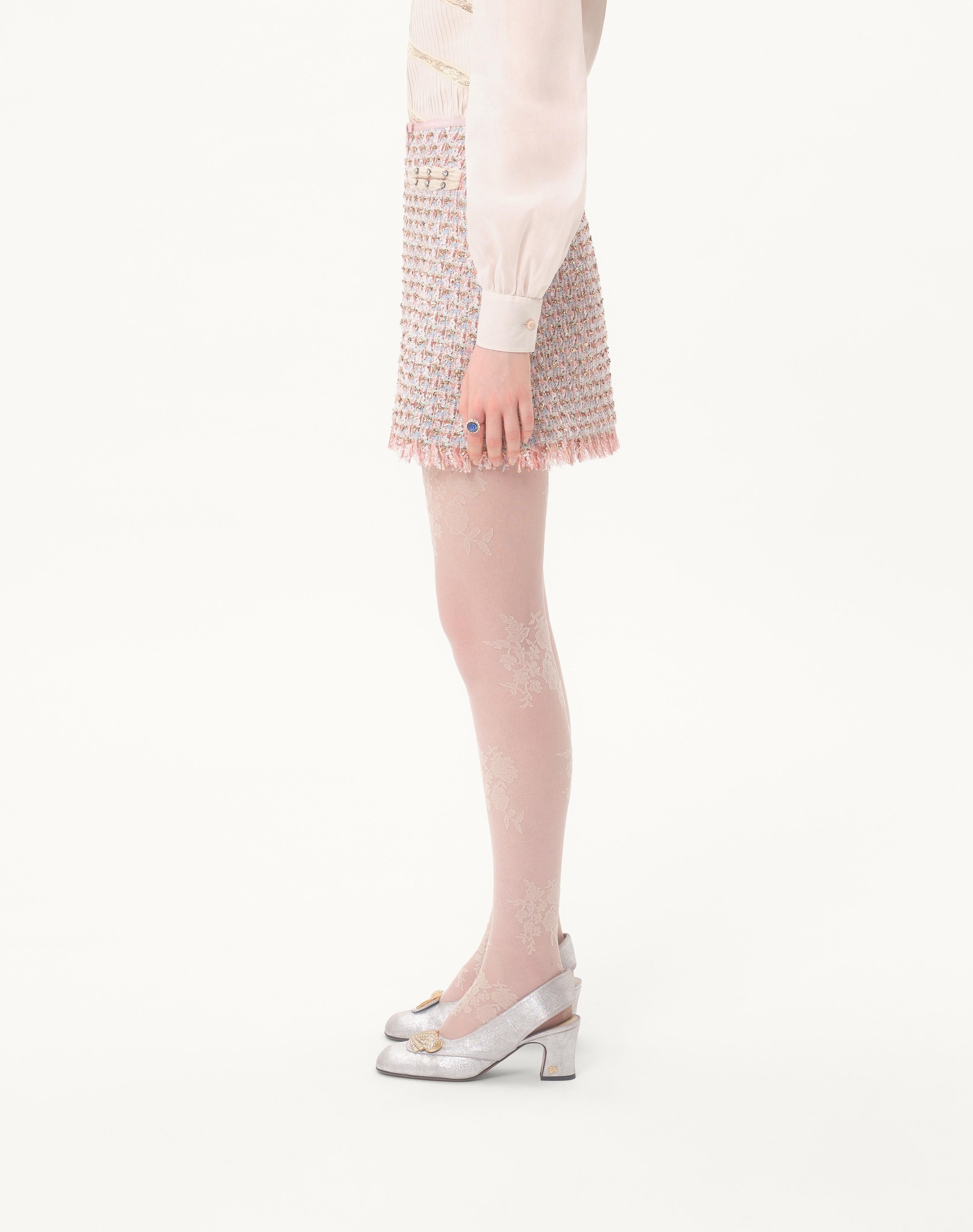 RIBBON TWEED SKIRT - 4