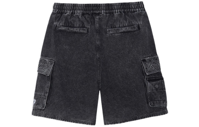 Li-Ning Li-Ning Denim Cargo Shorts 'Washed Black' AKSS075-2 outlook