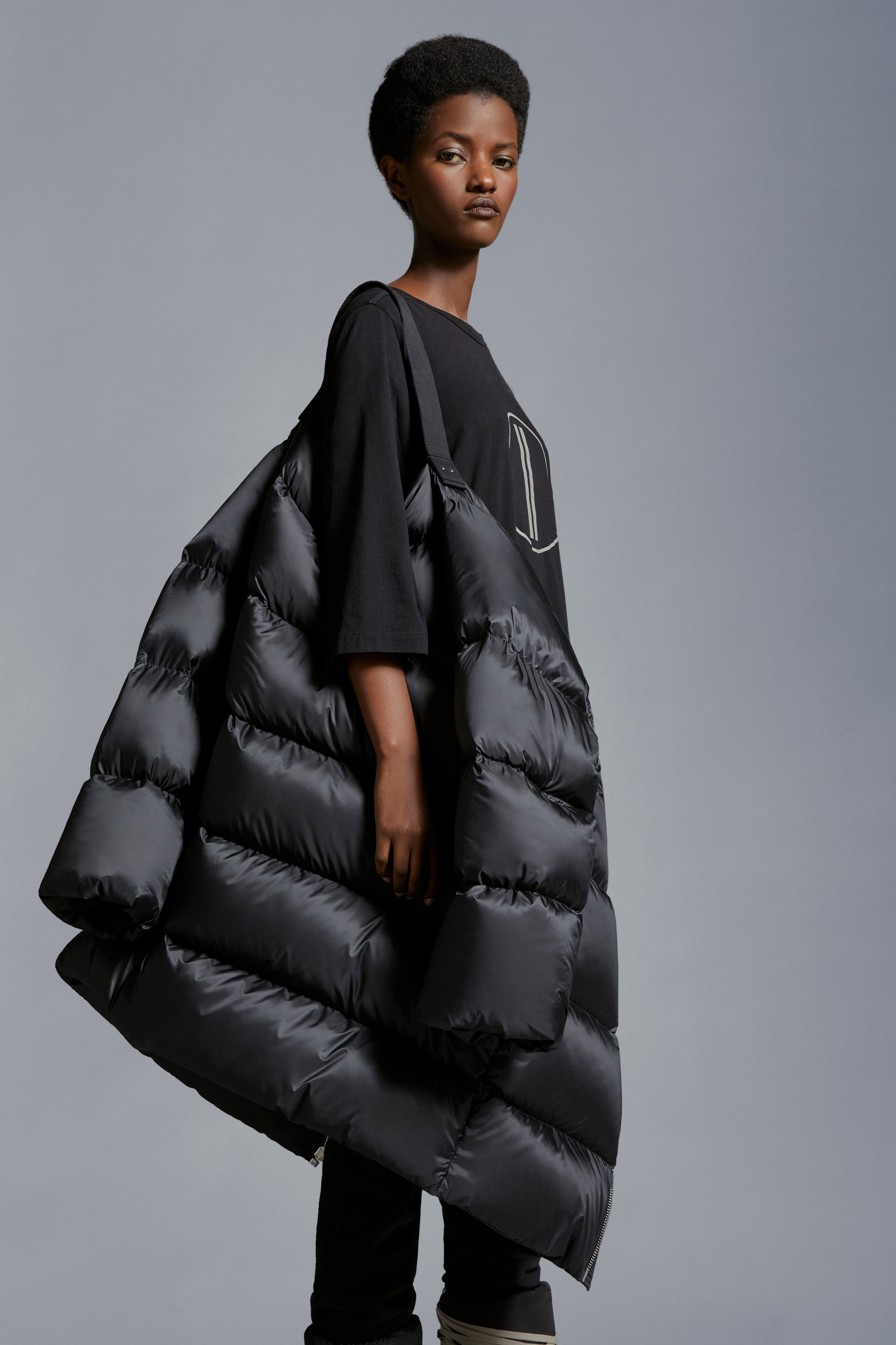 Moncler x Rick Owens Cyclopic Long Down Jacket | REVERSIBLE