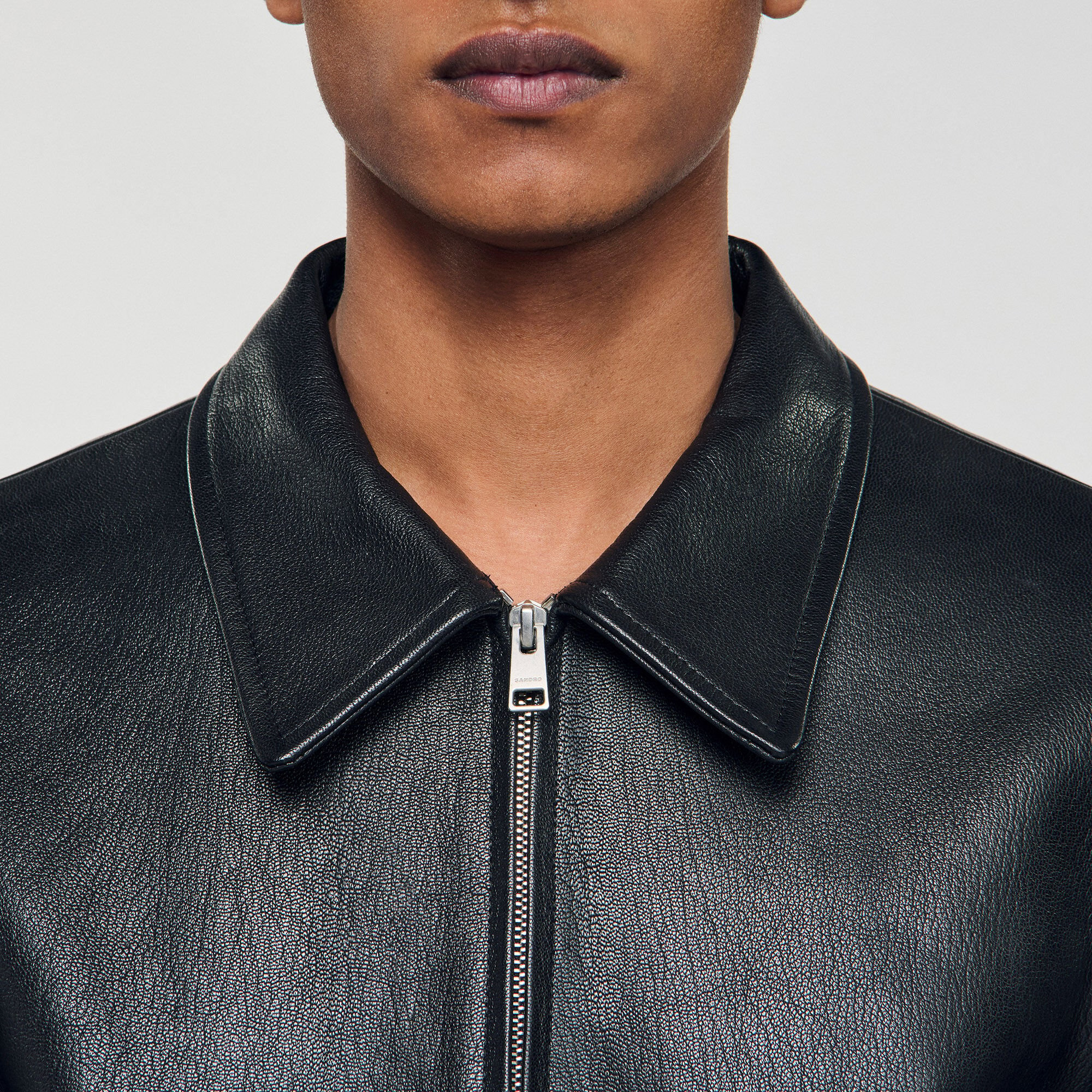 ZIP-UP LEATHER JACKET - 3