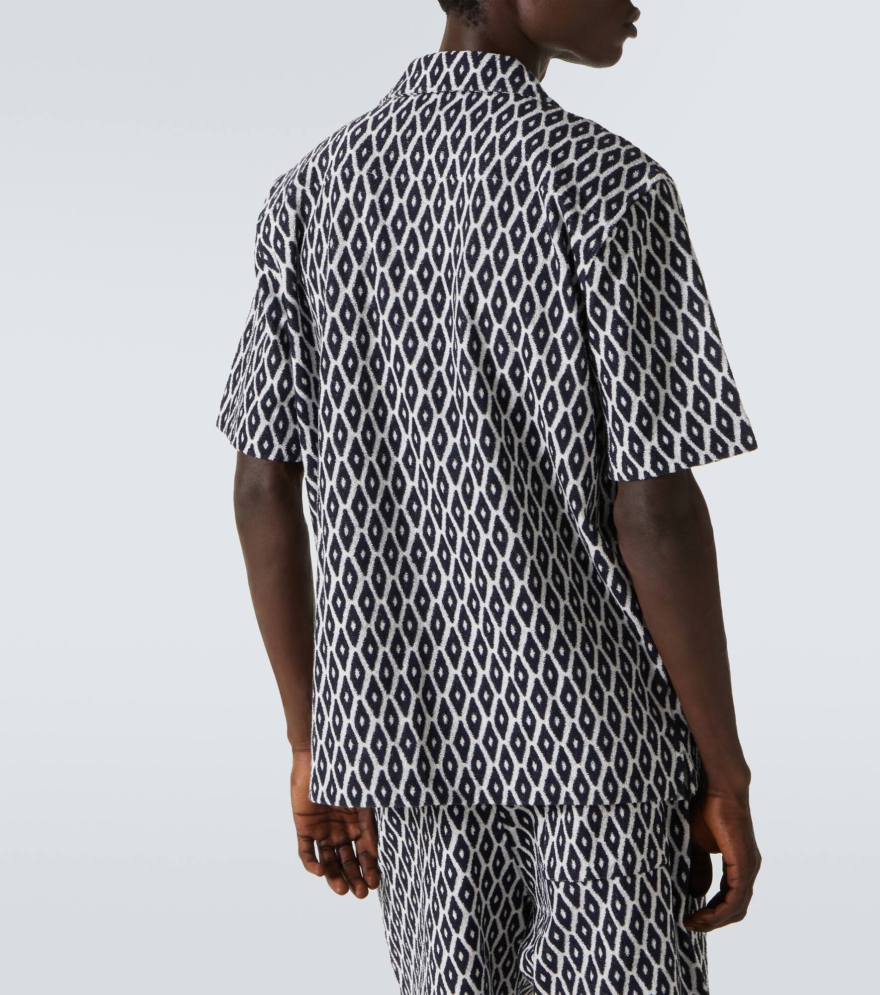 Printed cotton-blend terry shirt - 4