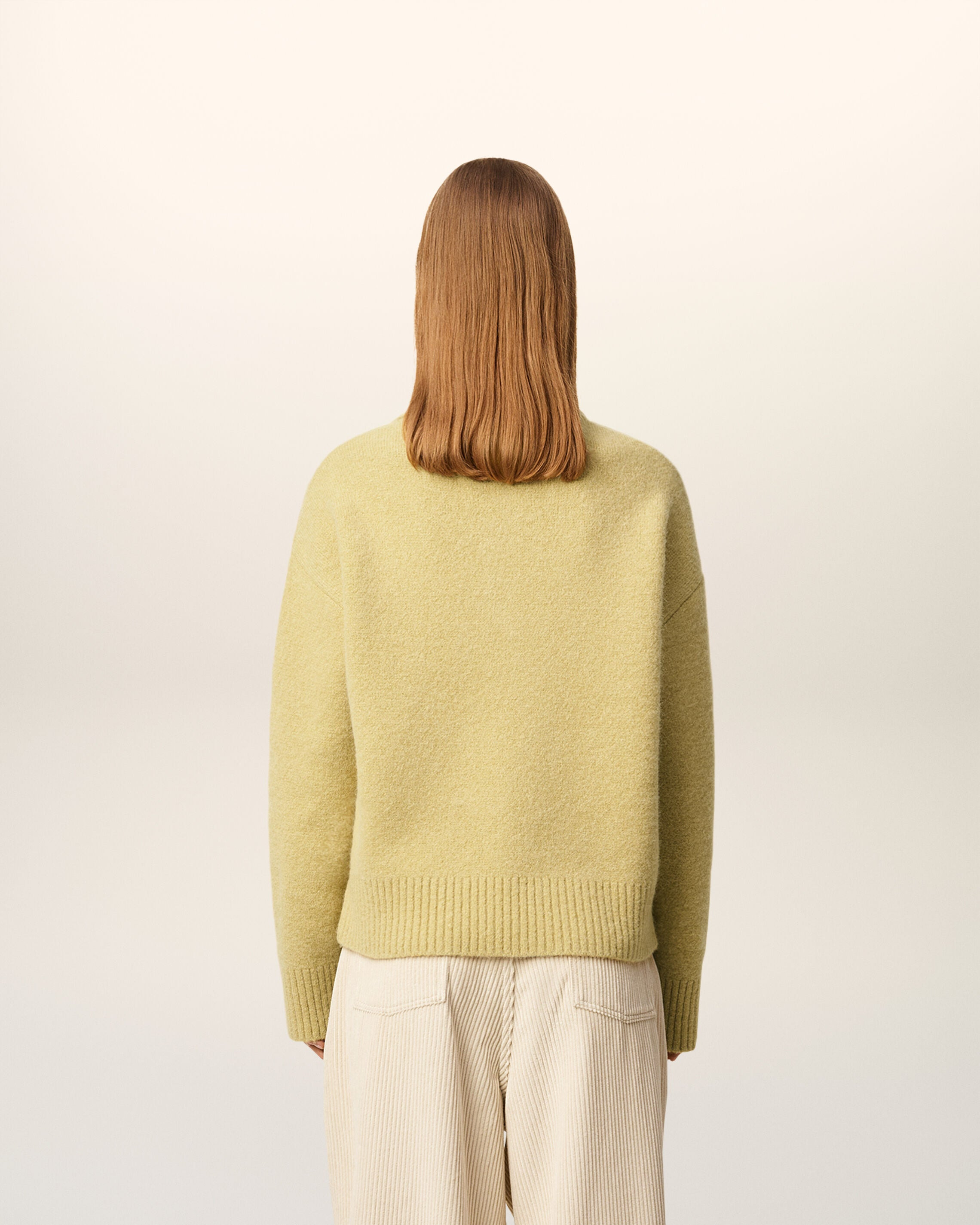 YELLOW ALPACA LONG  SLEEVES AMI DE COEUR POLO - 4