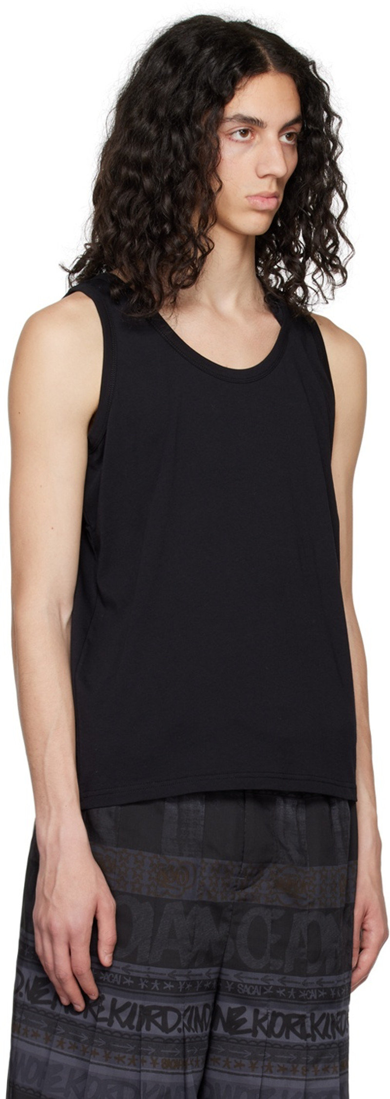 MARINA YEE Black Deconstructed Tank Top outlook
