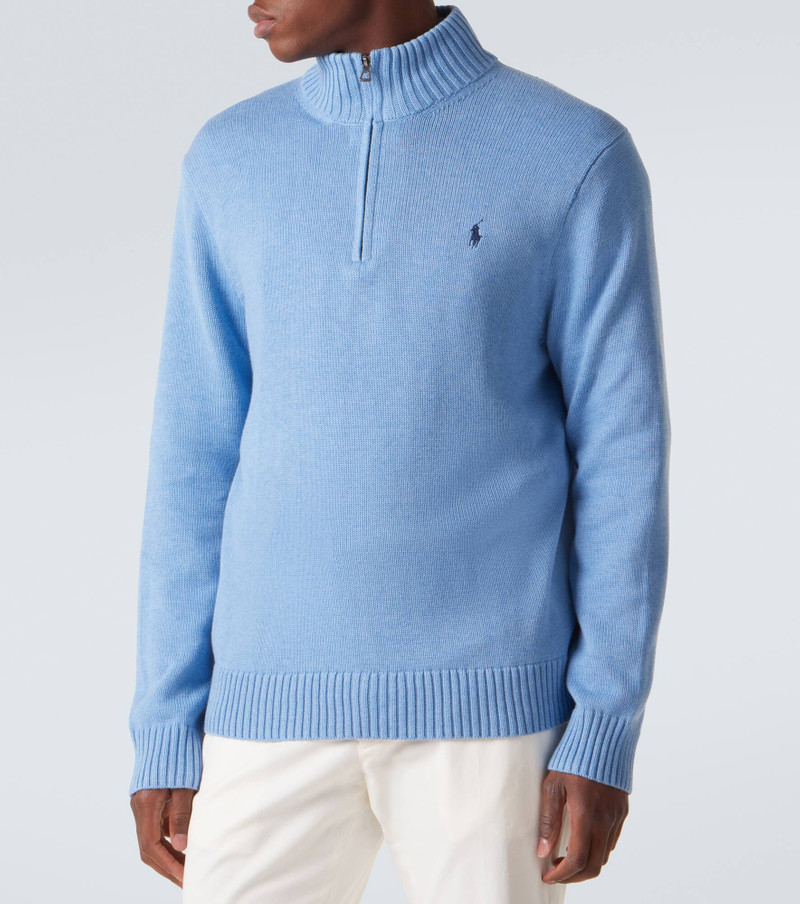 Cotton half-zip sweater 3