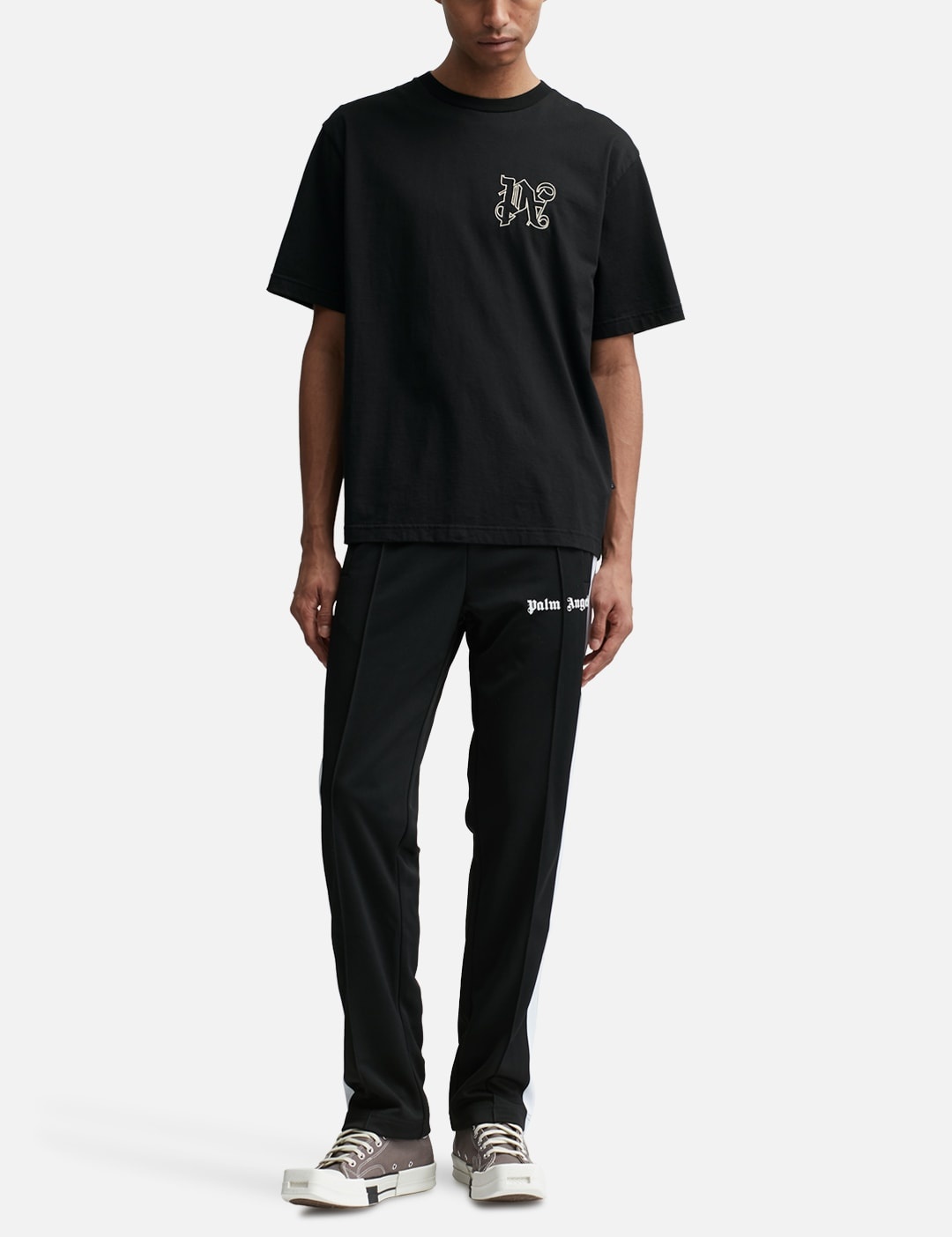 Monogram Regular T-Shirt in black - Palm Angels® Official