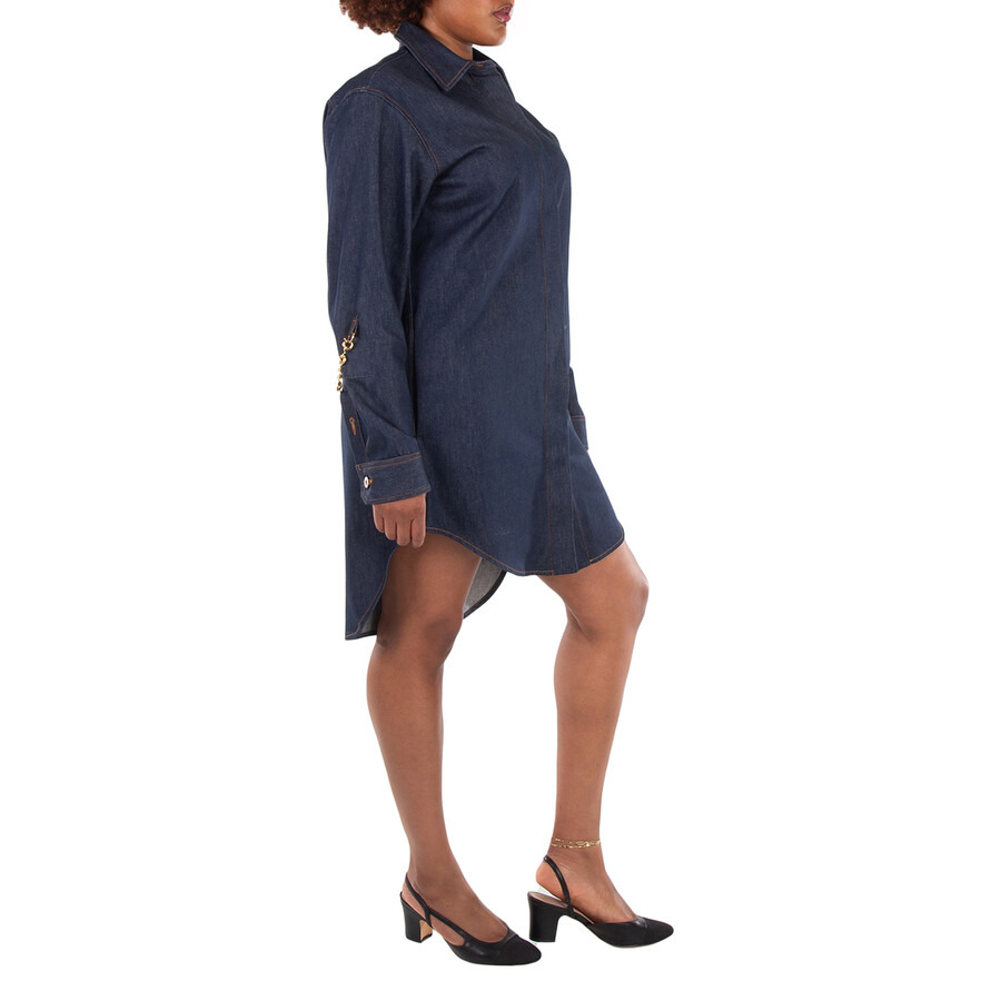 Loewe Leather Patch Chain Shirt Dress - 6