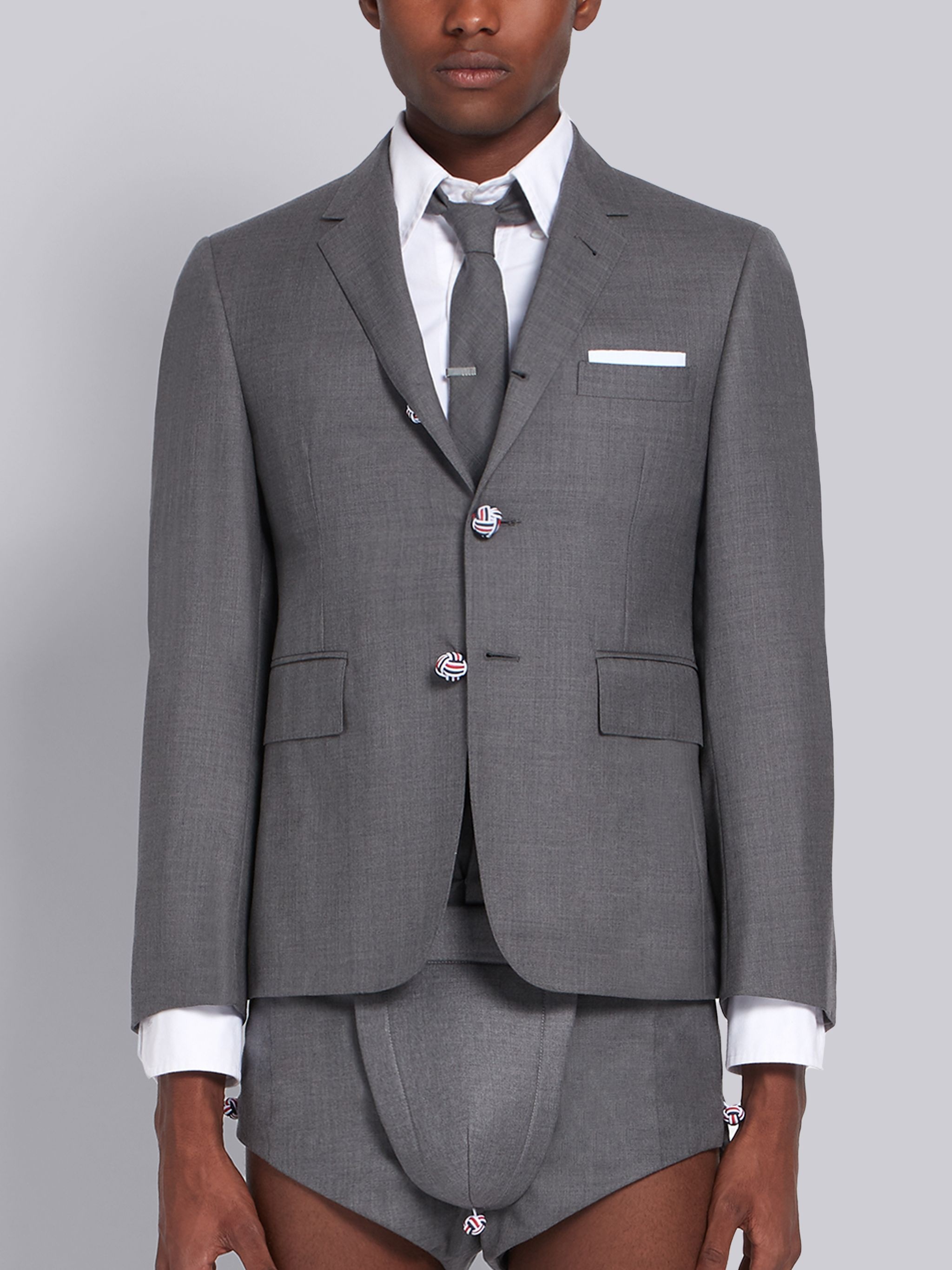 Medium Grey Super 120s Twill Classic Sport Coat - 1